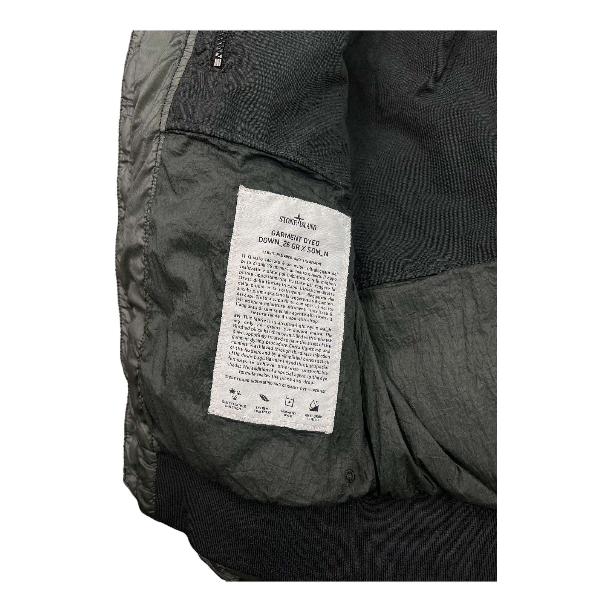DOUDOUNE STONE ISLAND GARMENT DYED DOWN_26 GR X SQM_N - NB08
