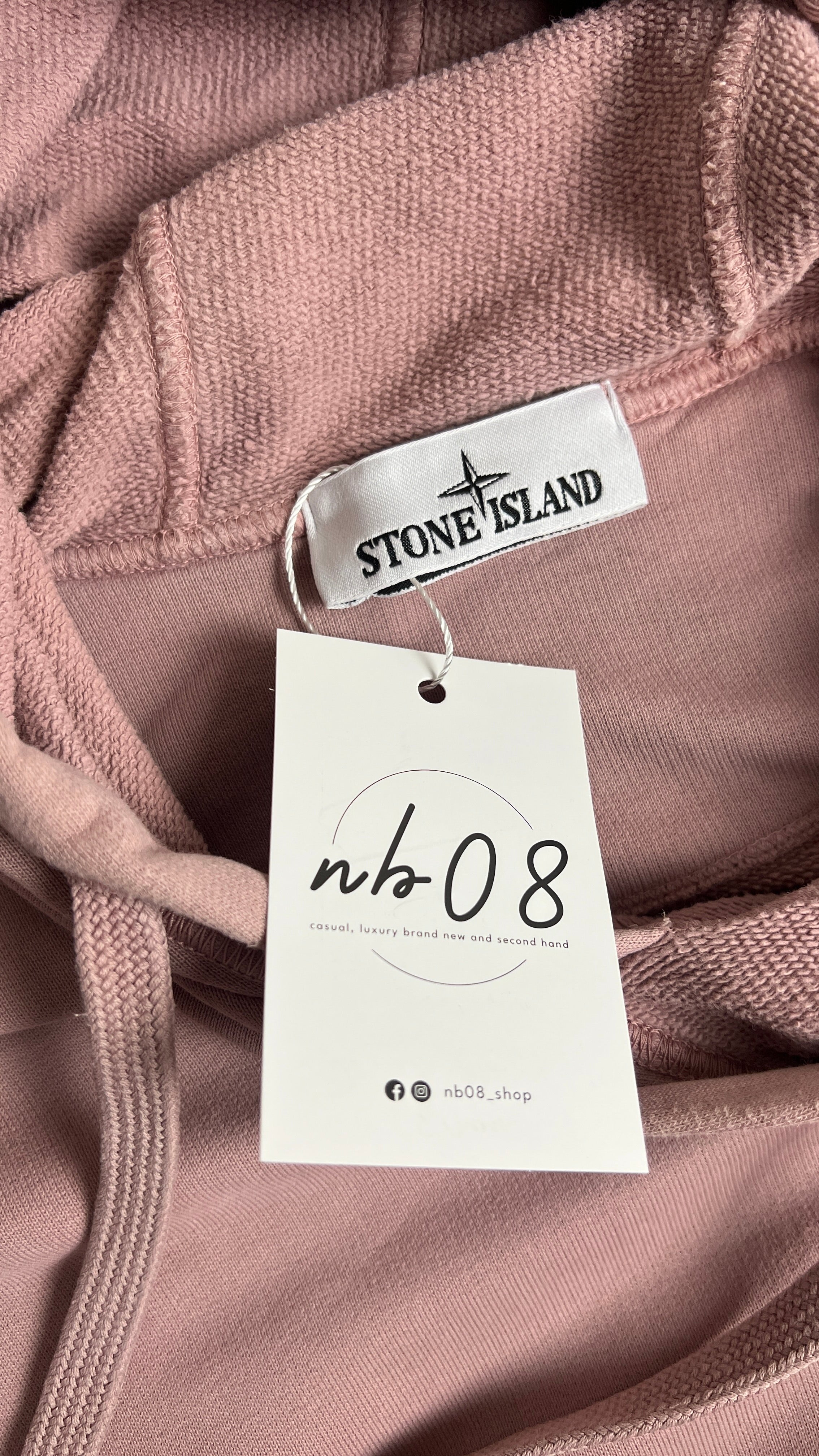 Hoodie Sweat-shirt Stone Island - Rose - Taille L