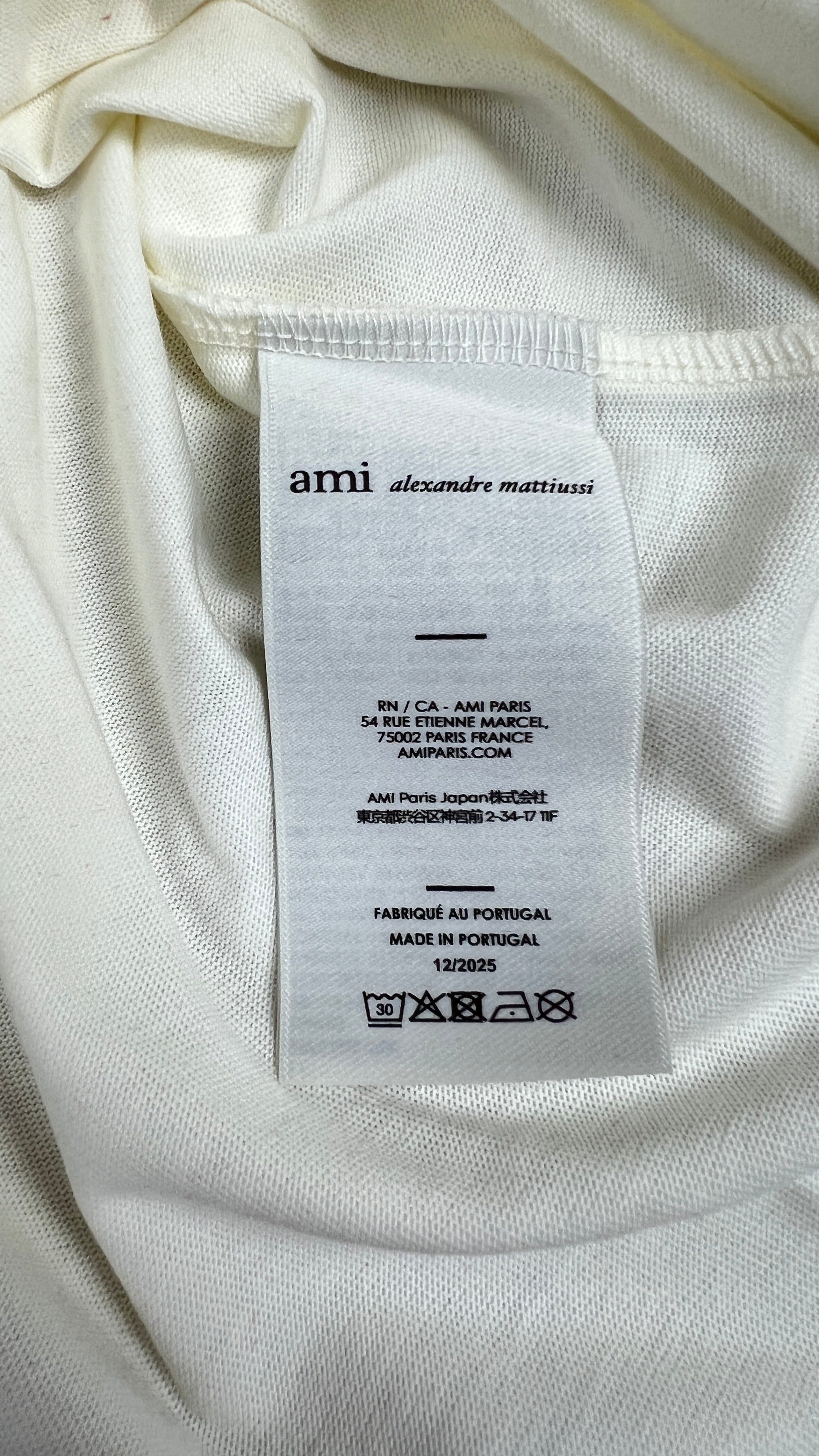 T-shirt Heritage Print Ami Paris - Blanc - Neuf