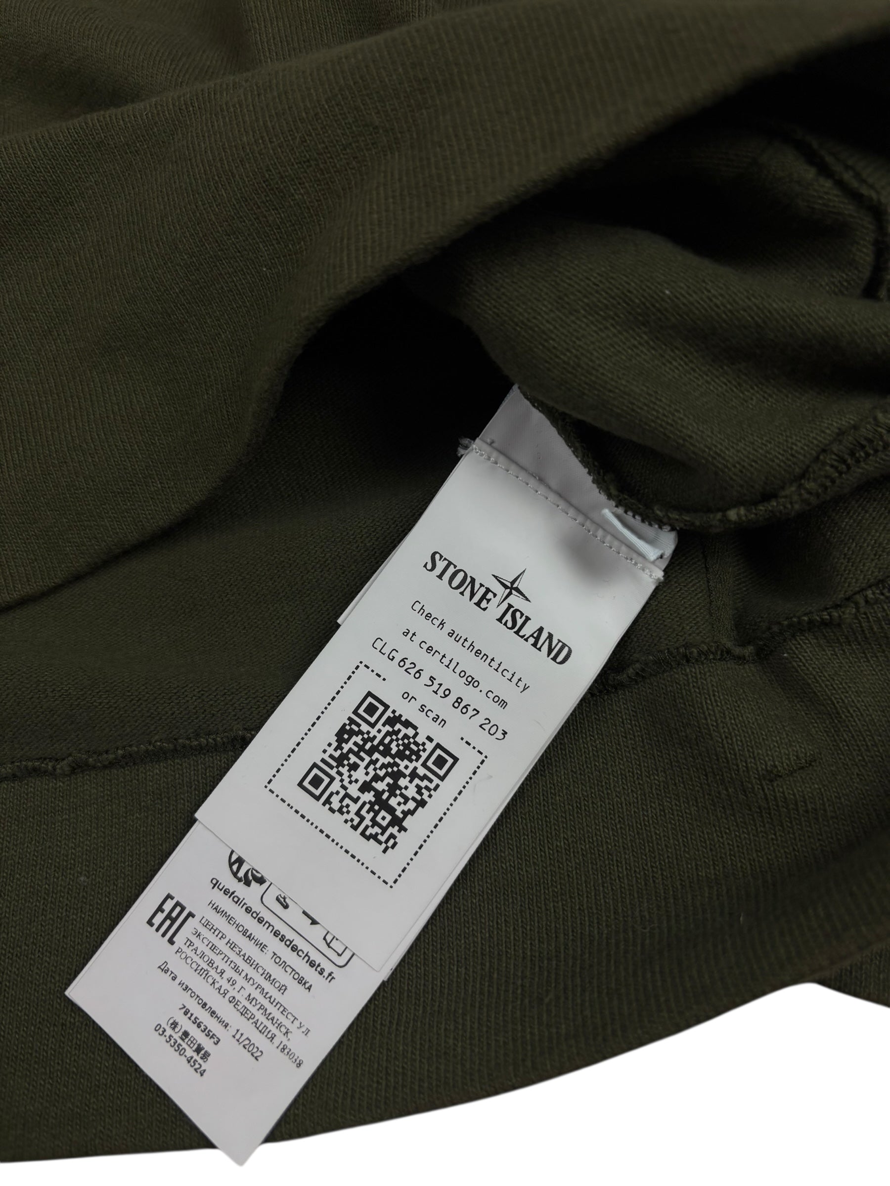 PULL STONE ISLAND GHOST - KAKI - TAILLE M