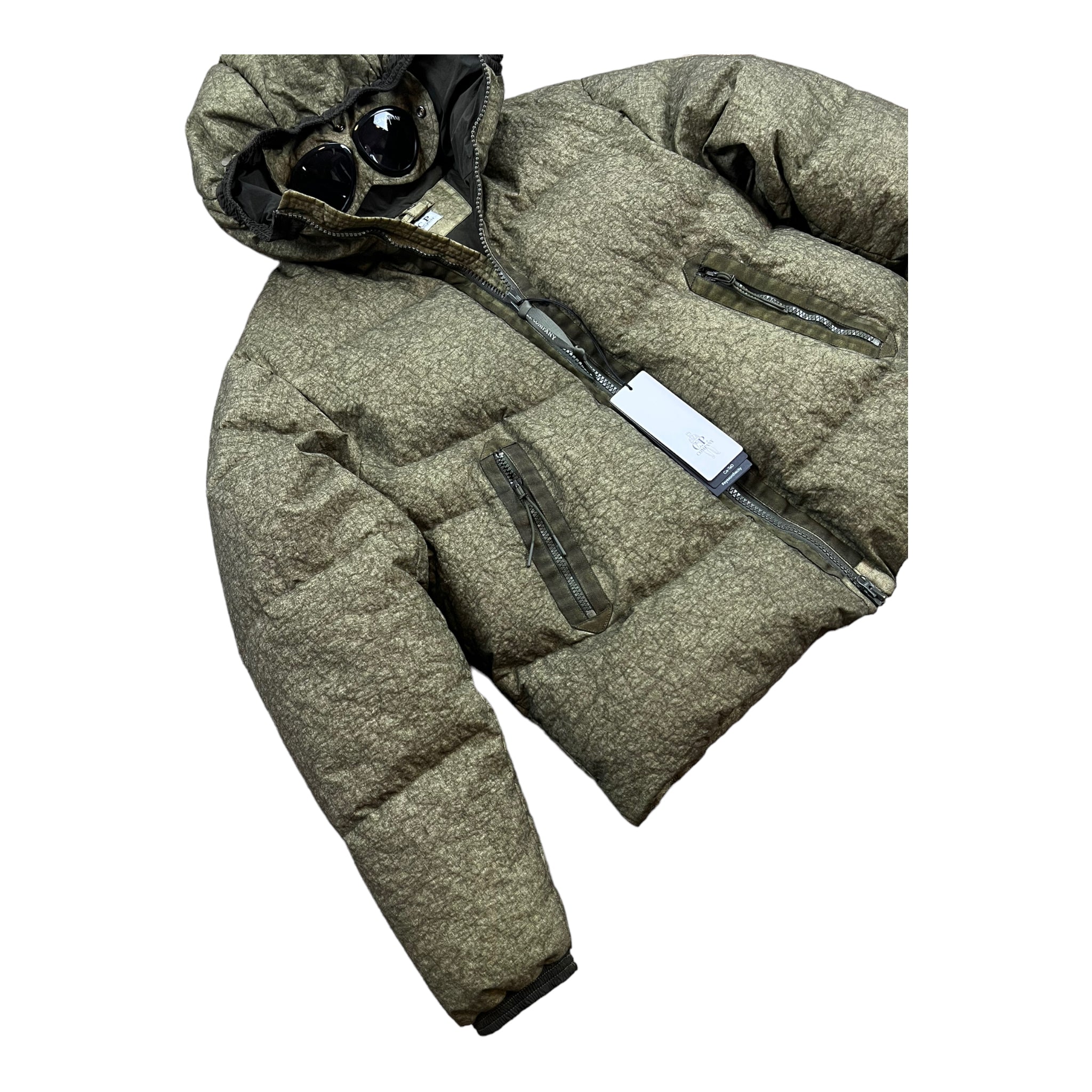 DOUDOUNE C.P COMPANY CO-TED GARMENT DYEING DOWN GOGGLE JACKET - NB08