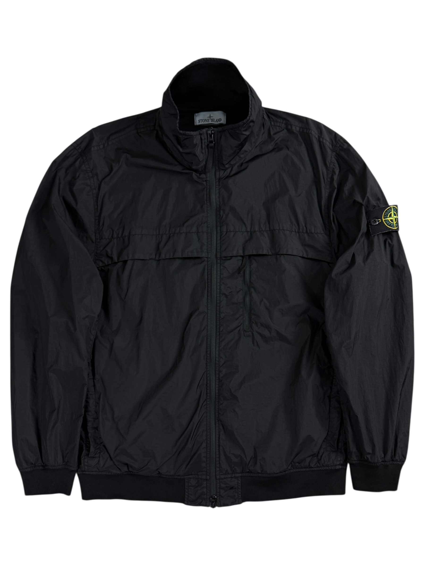 VESTE STONE ISLAND GARMENT DYED CRINKLE REPS R-NY - NOIR - TAILLE XXL