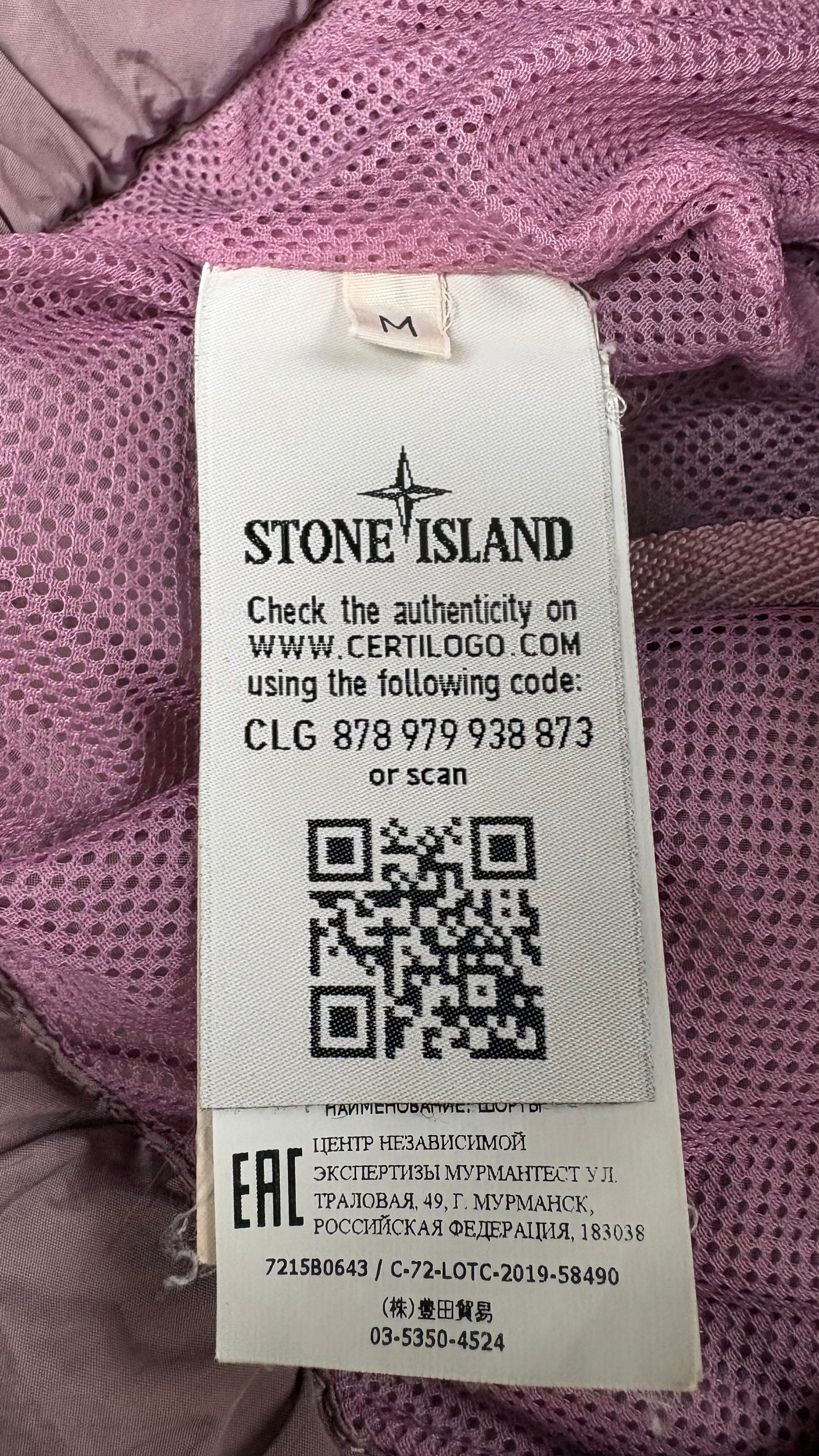 SHORT DE BAIN STONE ISLAND NYLON - ROSE - TAILLE M