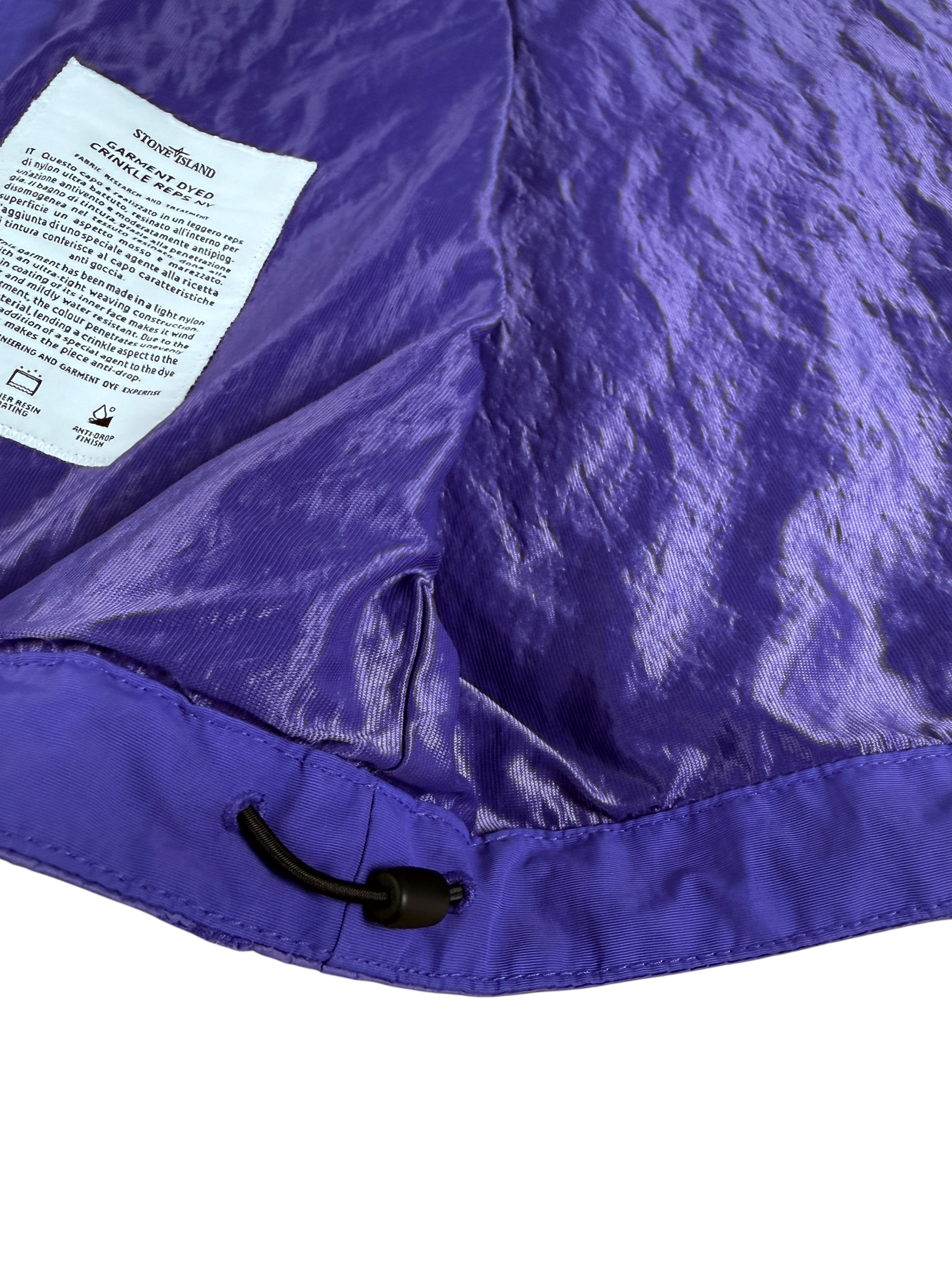 VESTE STONE ISLAND GARMENT DYED CRINKLE REPS NY - MAUVE - TAILLE M