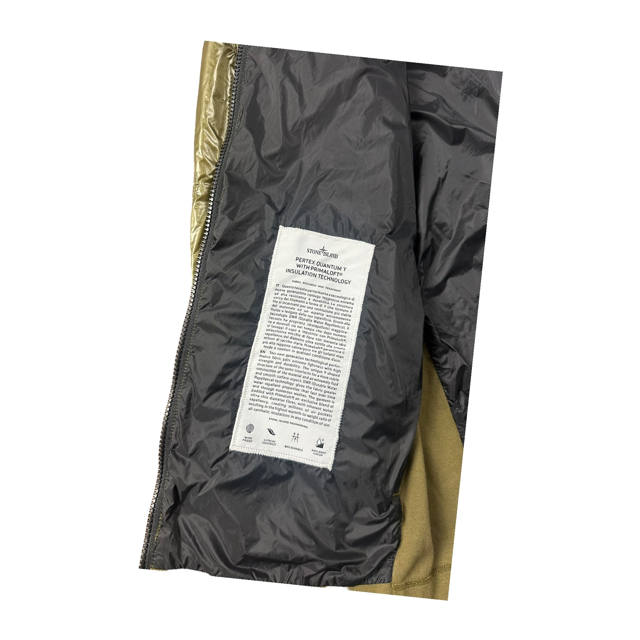 VESTE STONE ISLAND PERTEX QUANTUM Y WITH PRIMALOFT INSULATION TECHNOLOGY - NB08