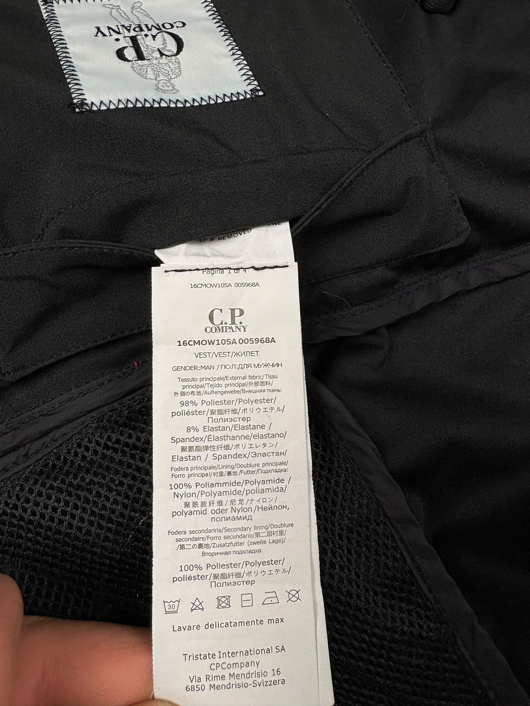 GILET C.P COMPANY SHELL-R - NOIR - TAILLE 46