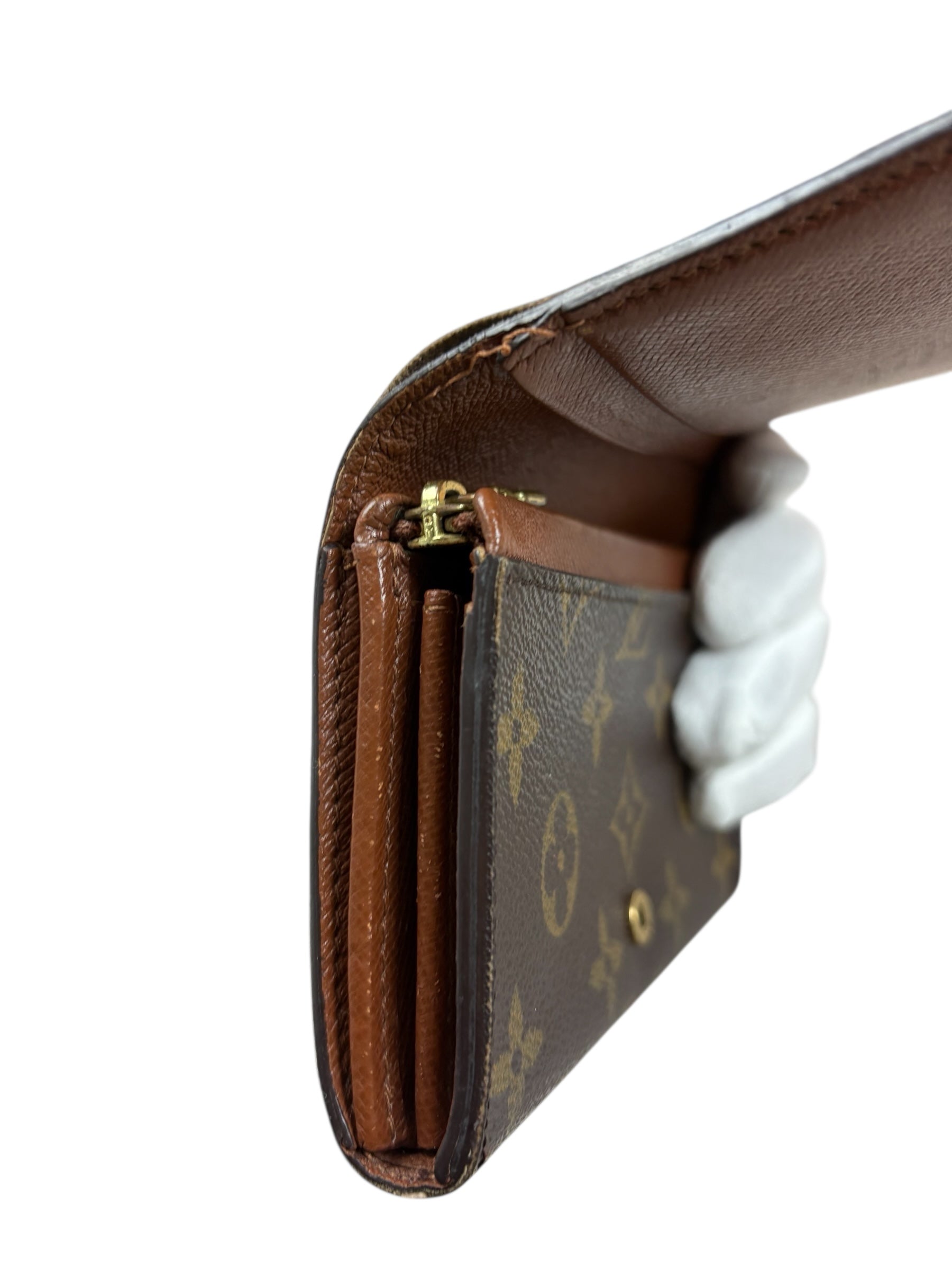 PORTE MONNAIE LOUIS VUITTON TOILE MONOGRAM - MARRON - TAILLE MM