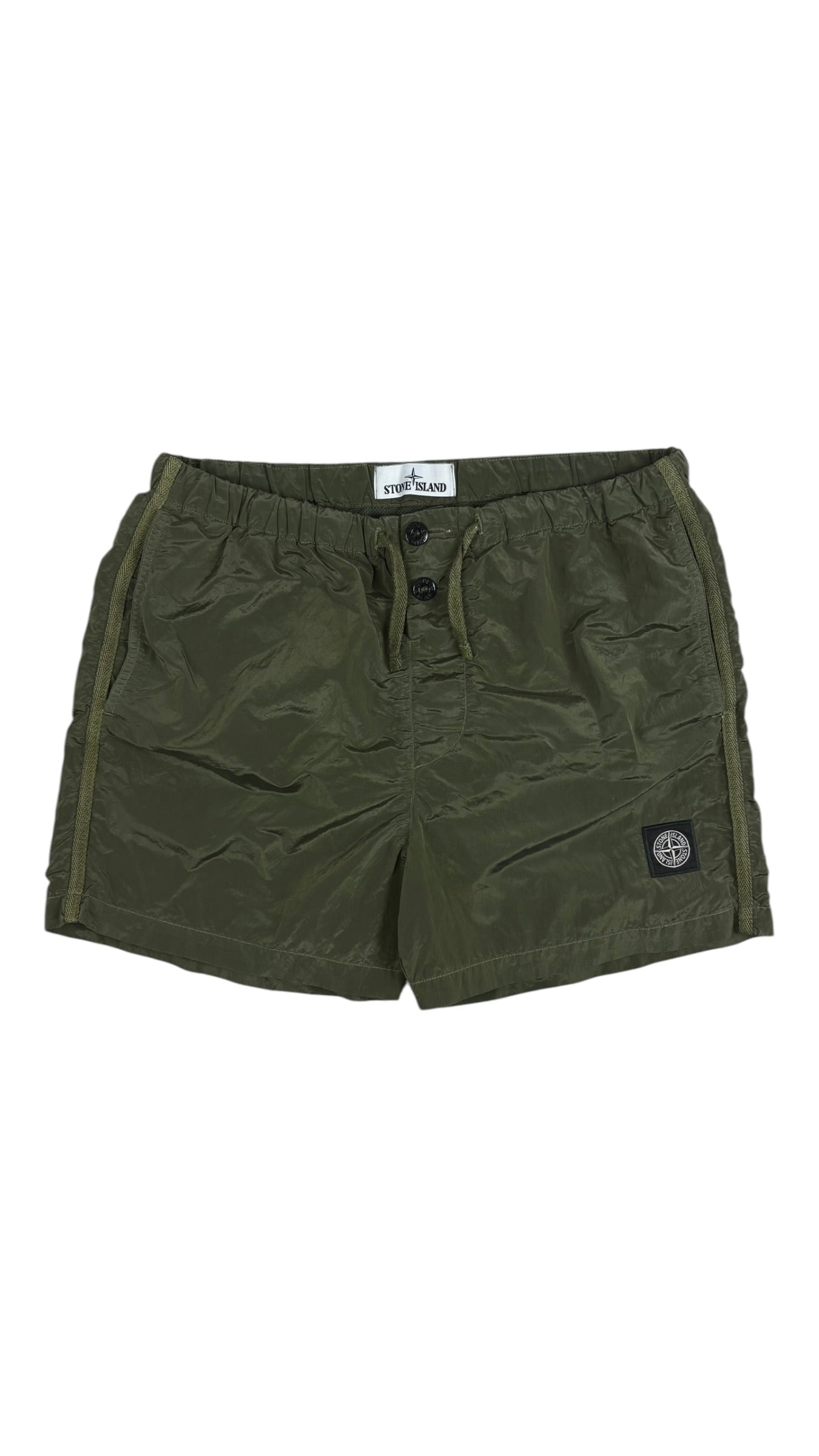 SHORT DE BAIN STONE ISLAND NYLON MÉTAL - KAKI - TAILLE S