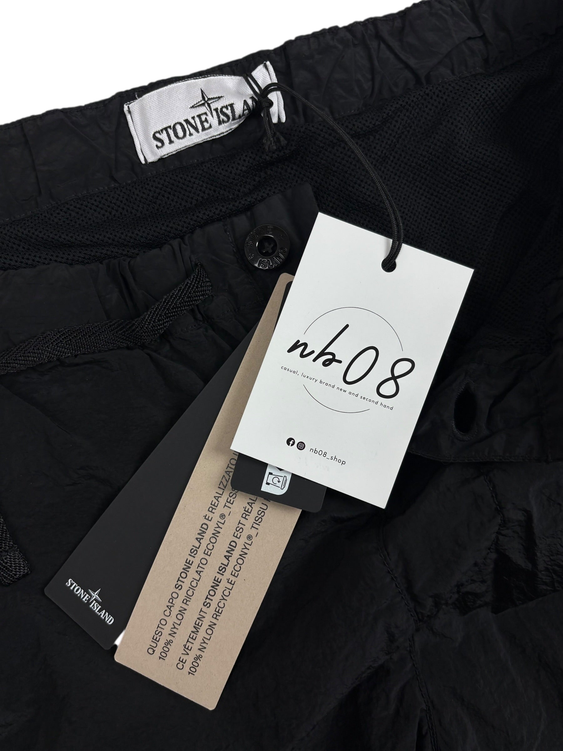 SHORT DE BAIN STONE ISLAND NYLON MÉTAL - NOIR - NEUF - COLLECTION 2026