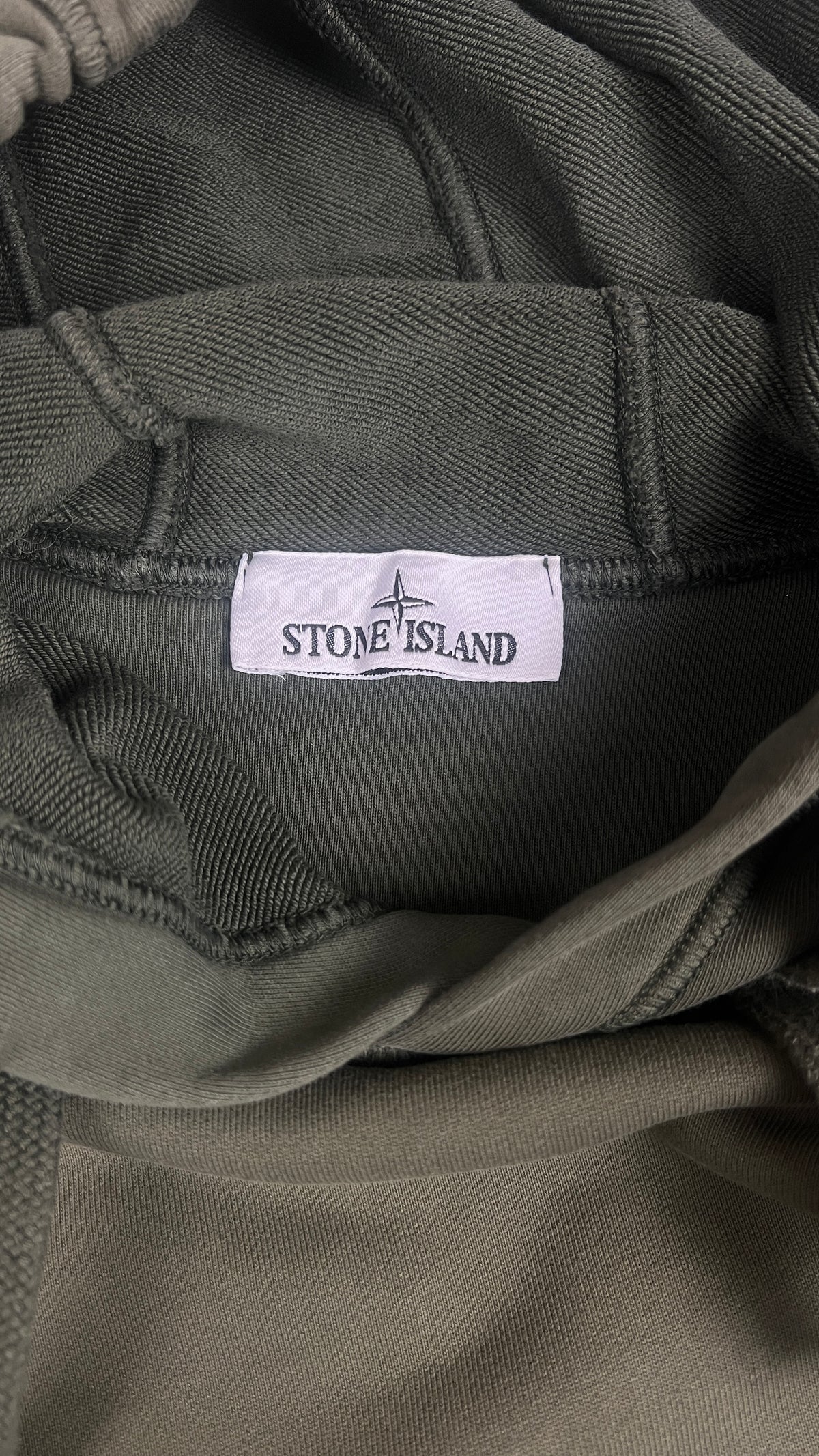Sweat-shirt Hoodie Stone Island Cotton Fleece, Kaki, Taille S — photographie complémentaire 4