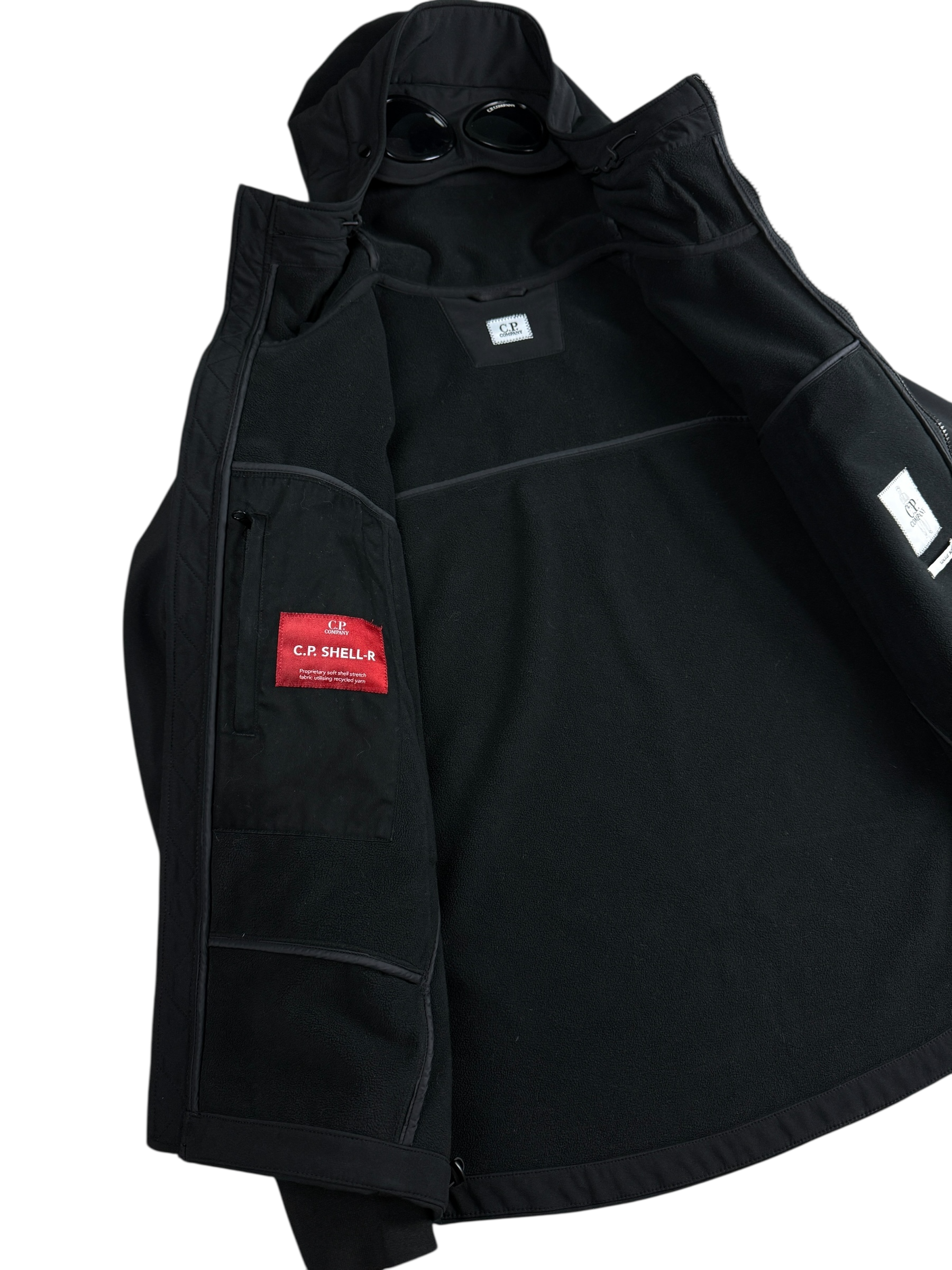 VESTE C.P COMPANY SHELL-R GOGGLE JACKET - NOIR - TAILLE 46