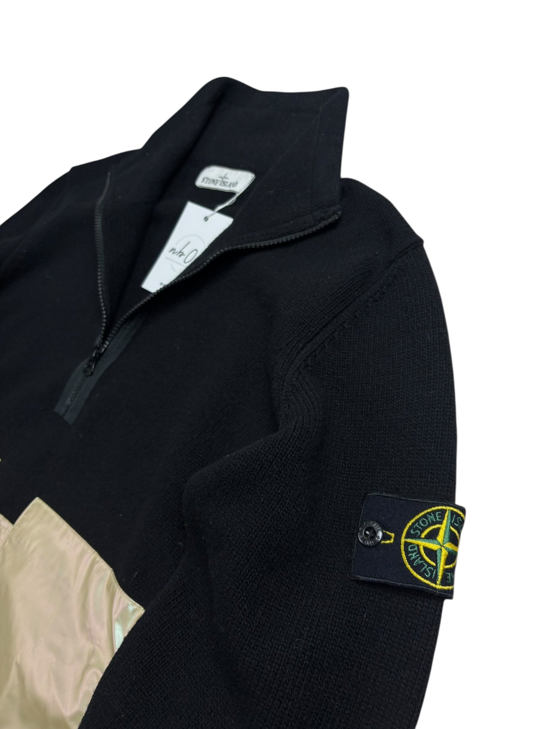 PULL ZIPPÉ STONE ISLAND - NOIR / DORÉ - TAILLE S