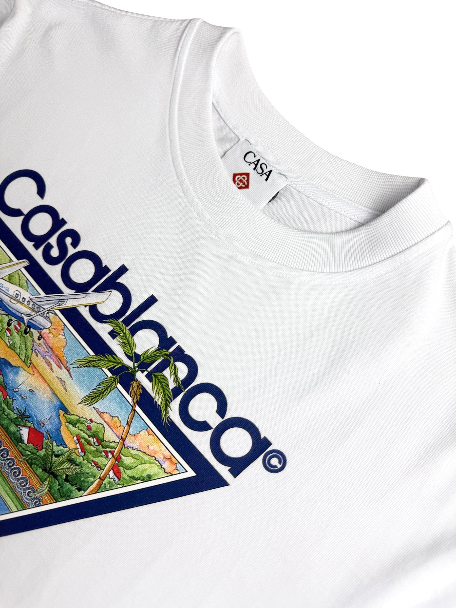 TEE-SHIRT CASABLANCA SAINT TROPEZ - BLANC - COLLECTION 2025 - NEUF