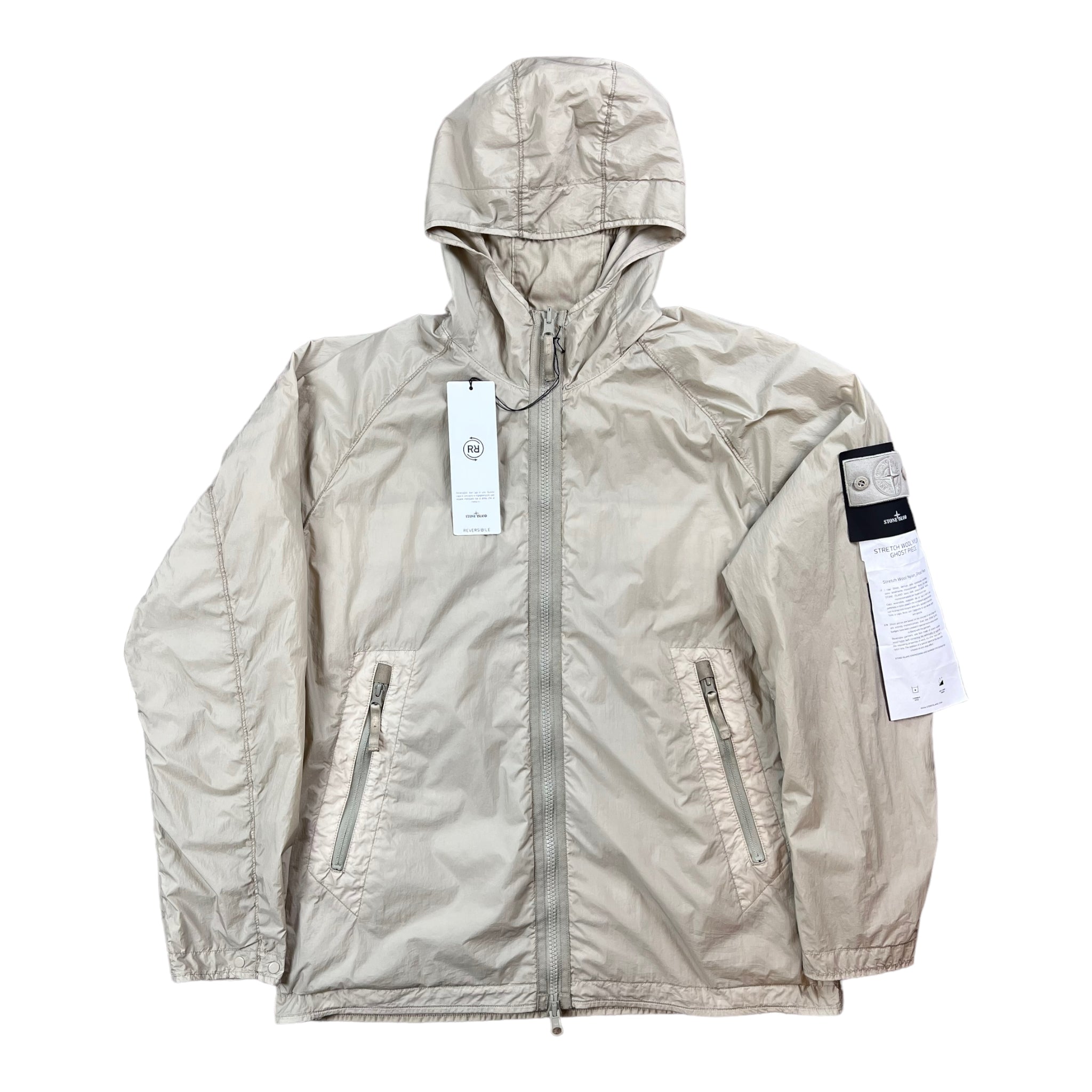 VESTE RÉVERSIBLE STONE ISLAND STRETCH WOOL NYLON GHOST PIECE - NB08