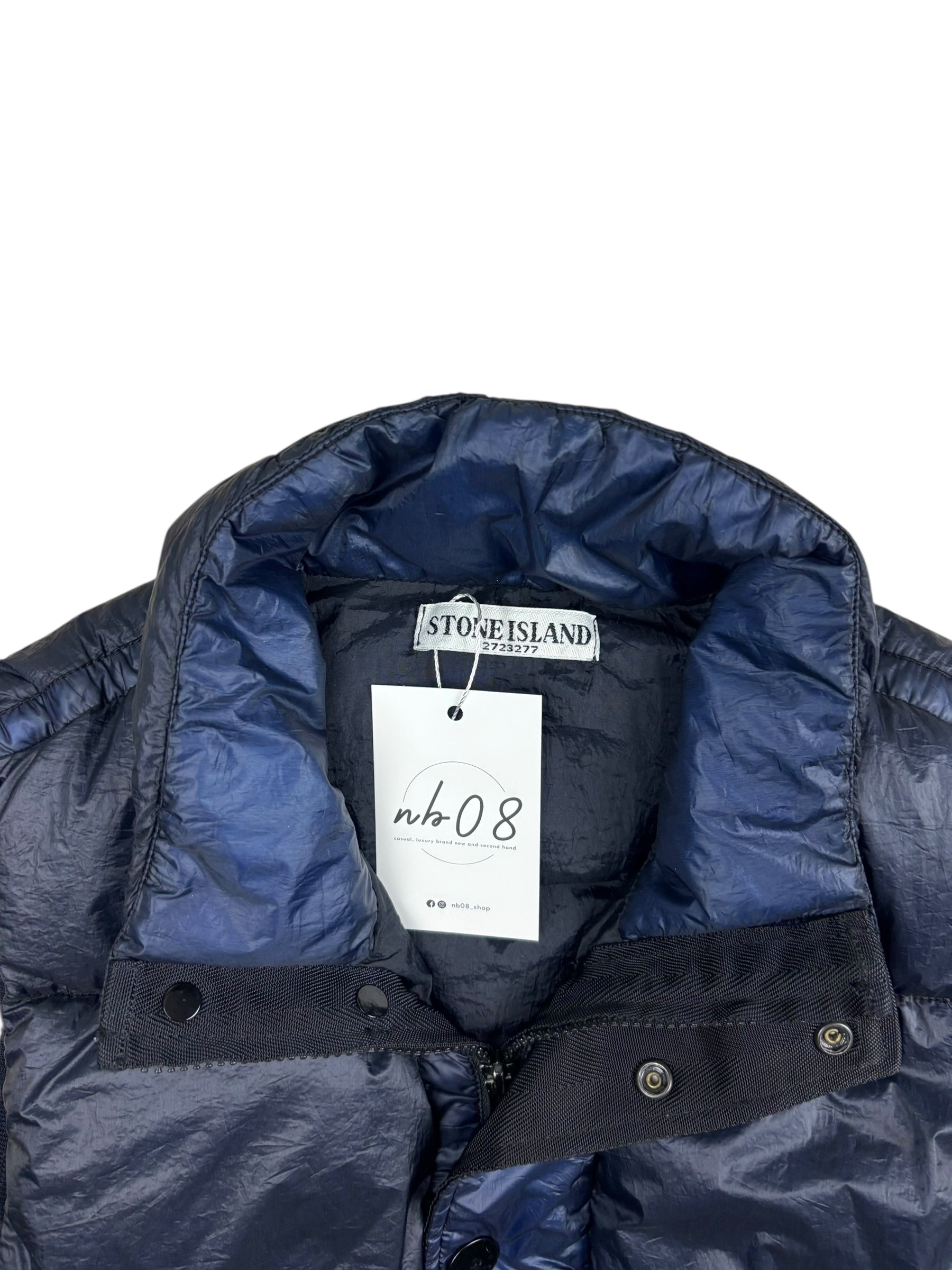 GILET STONE ISLAND GARMENT DYED DOWN JACKET - MARINE - TAILLE S