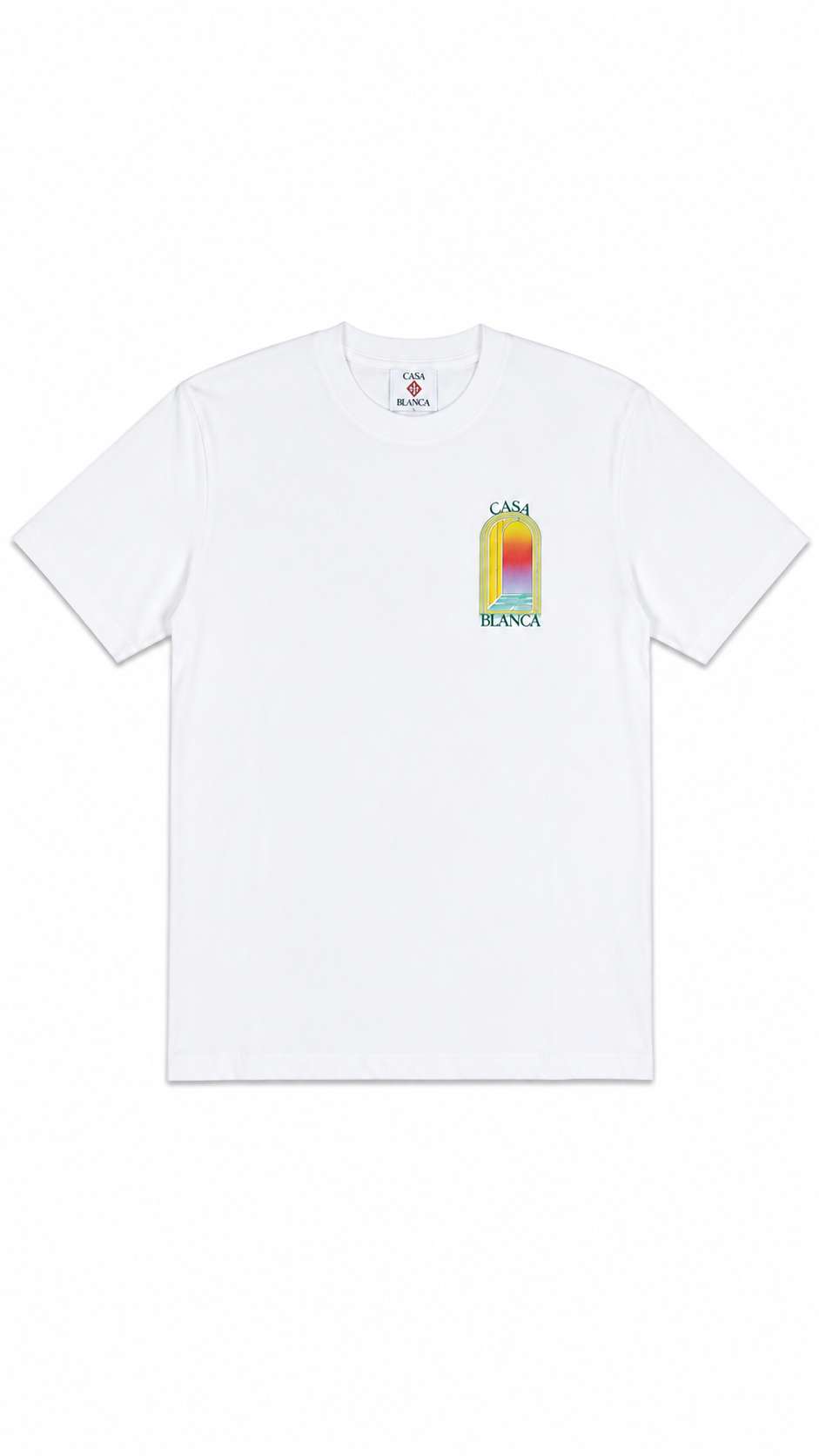 T-shirt Casablanca L'Arche Print coton bio blanc neuf - vue 1/4