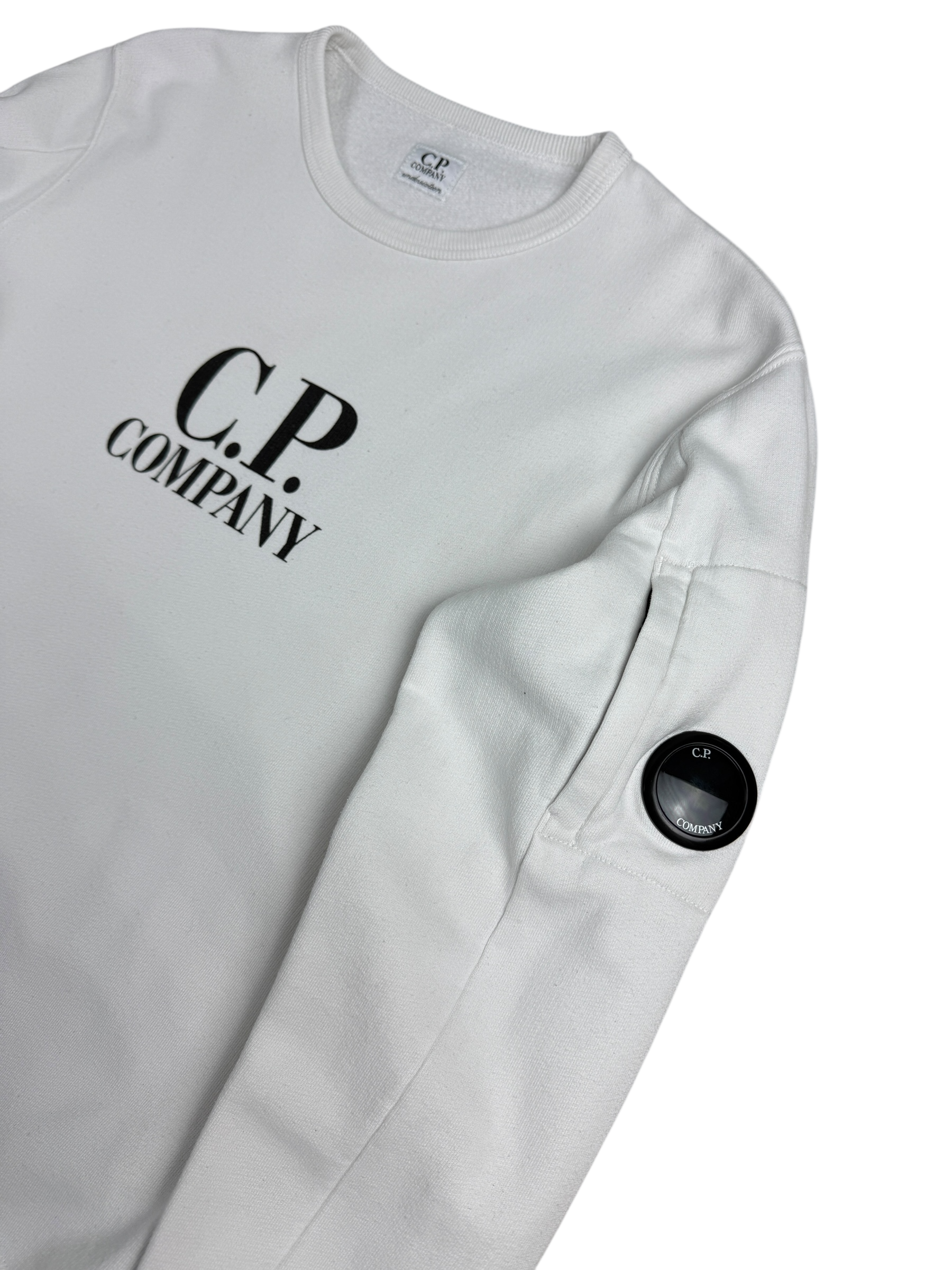 CREWNECK C.P COMPANY - BLANC - TAILLE 12 ANS