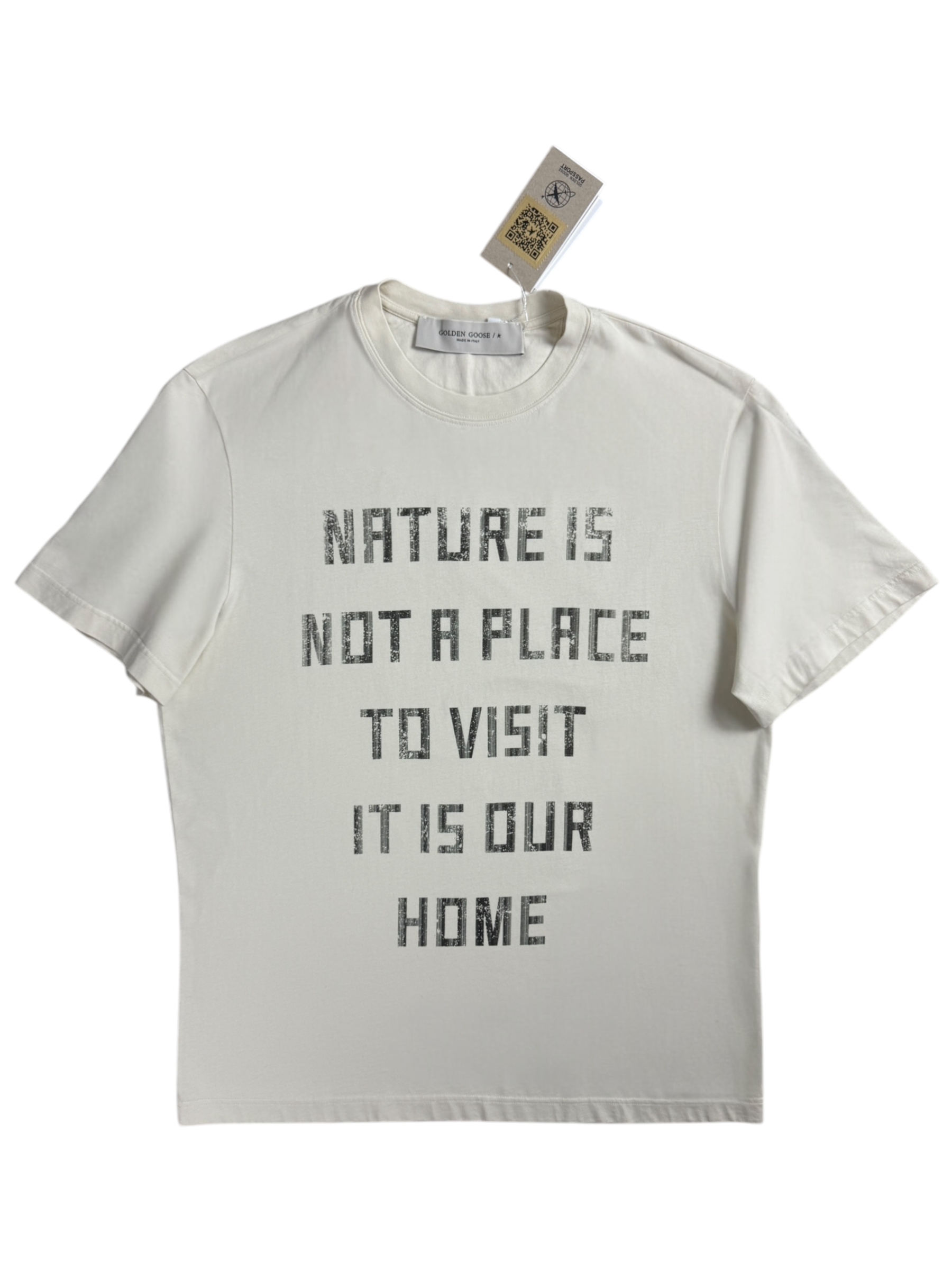 TEE-SHIRT GOLDEN GOOSE CRÈME - NEUF