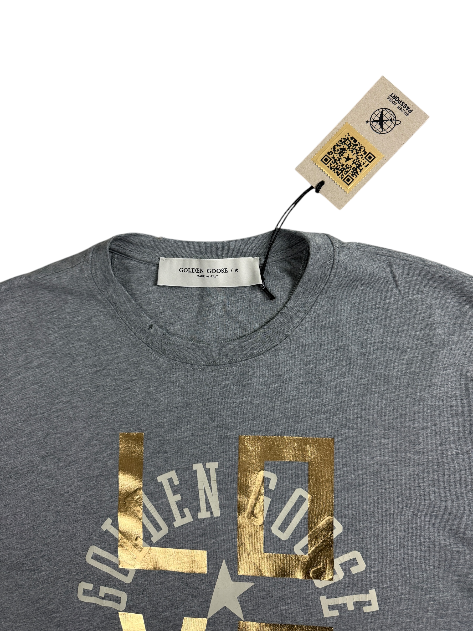 TEE-SHIRT GOLDEN GOOSE GRIS - NEUF