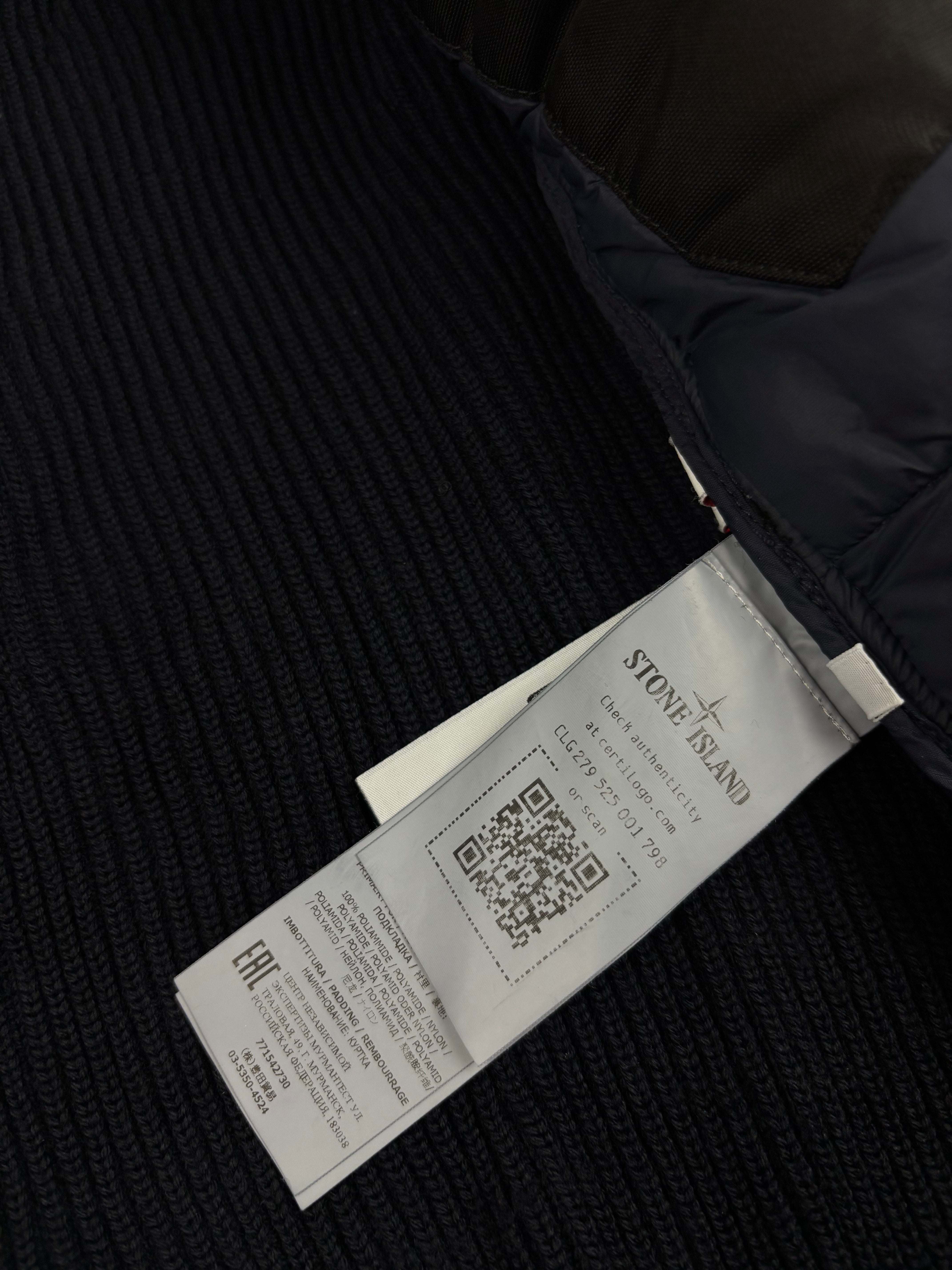 CARDIGAN STONE ISLAND NYLON METAL IN ECONYL REGENERATED NYLON WITH PRIMALOFT-TC AND KNIT - MARINE - TAILLE S