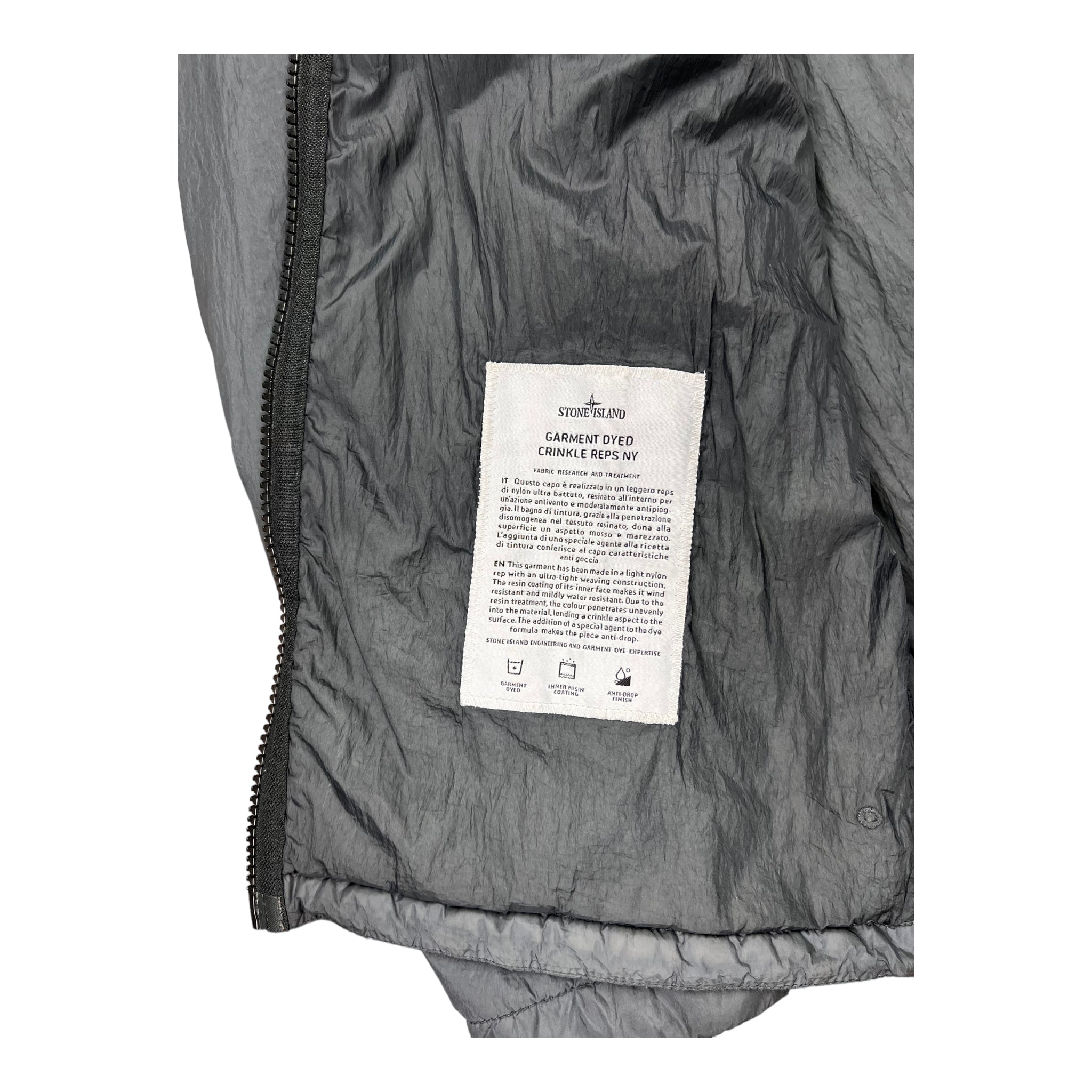 VESTE STONE ISLAND GARMENT DYED CRINKLE REPS - NB08