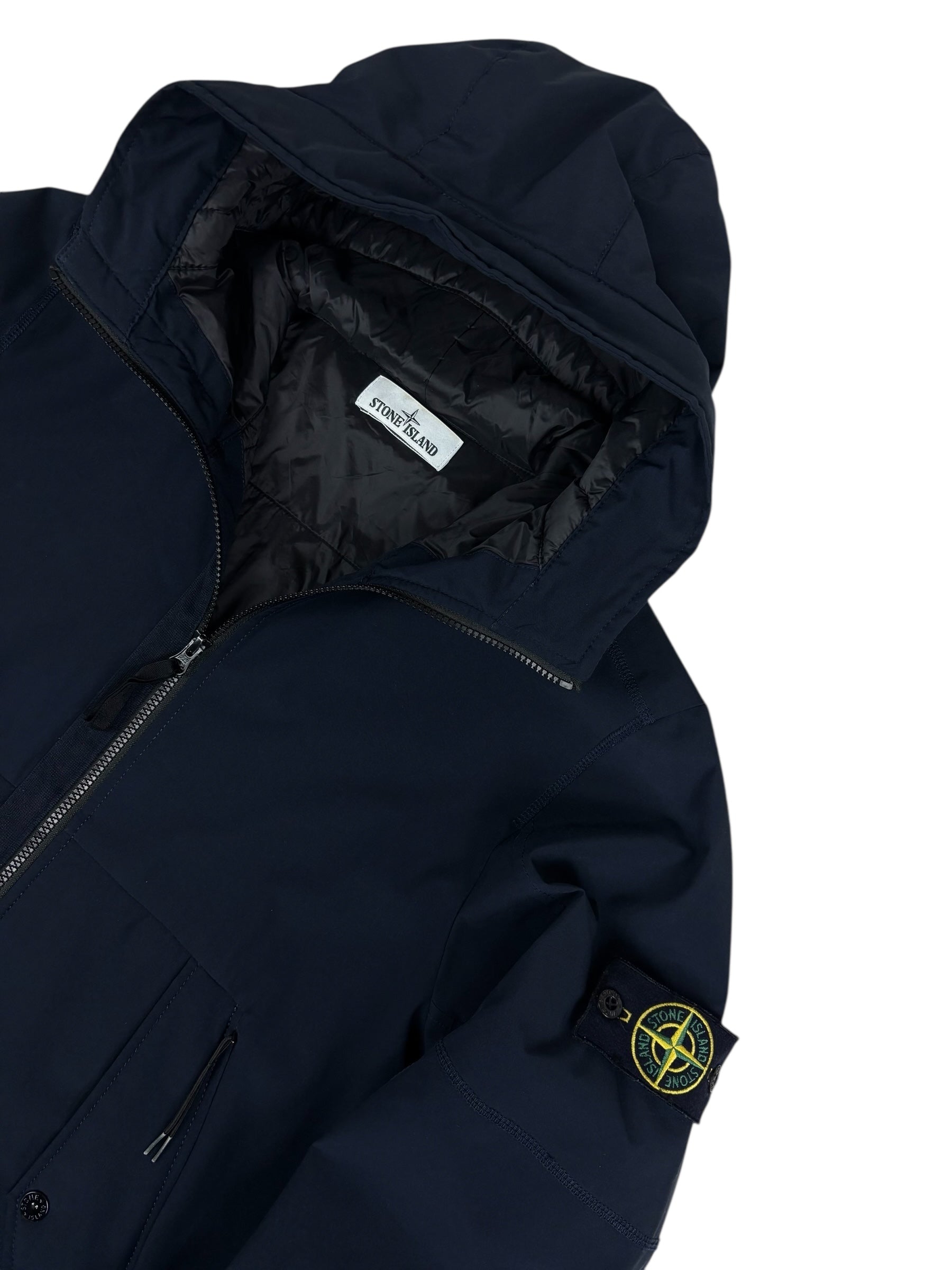 VESTE STONE ISLAND SOFT SHELL-R WITH PRIMALOFT INSULATION TECHNOLOGY - MARINE - TAILLE M