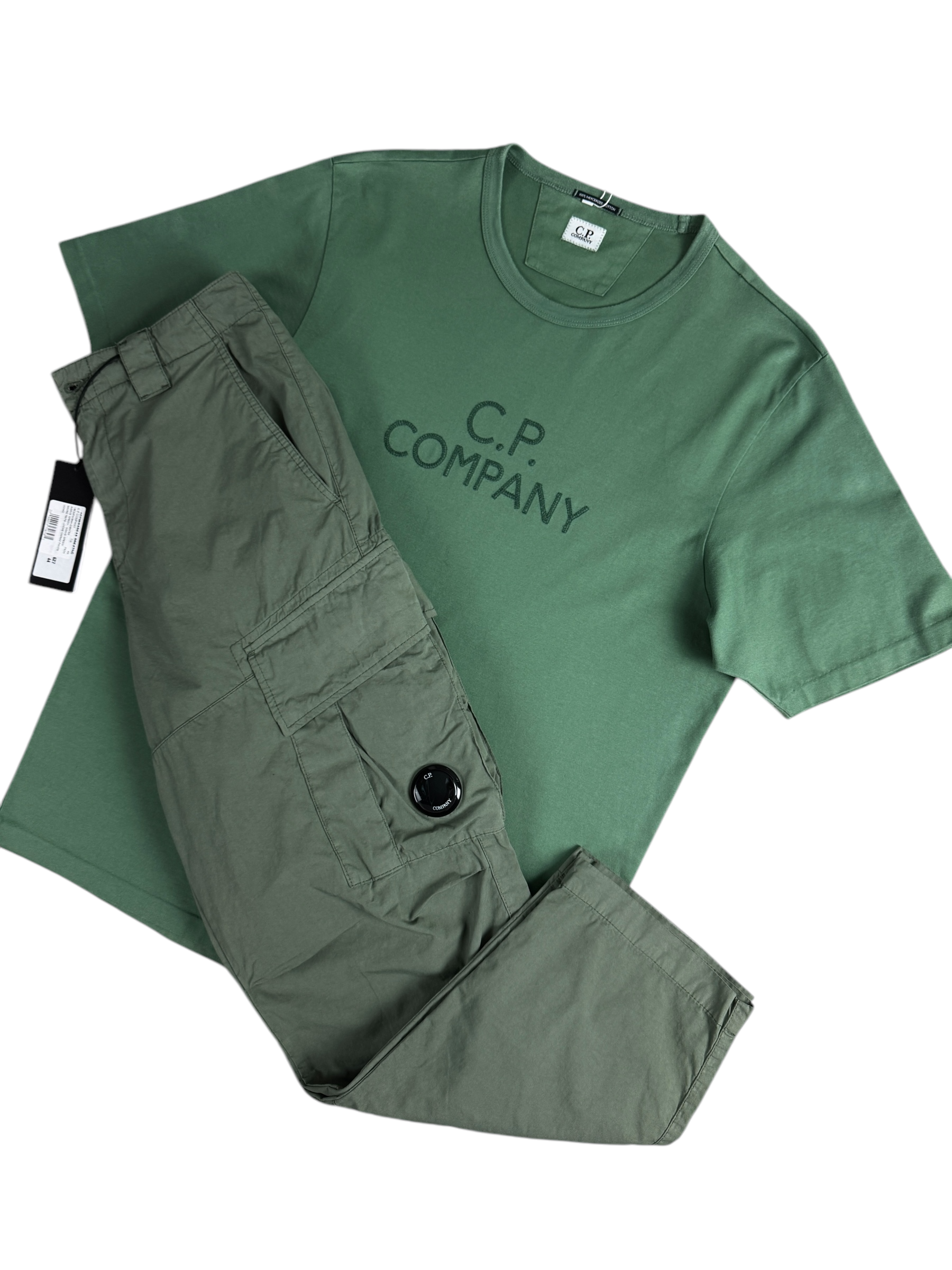TEE-SHIRT C.P COMPANY VERT  - TAILLE L