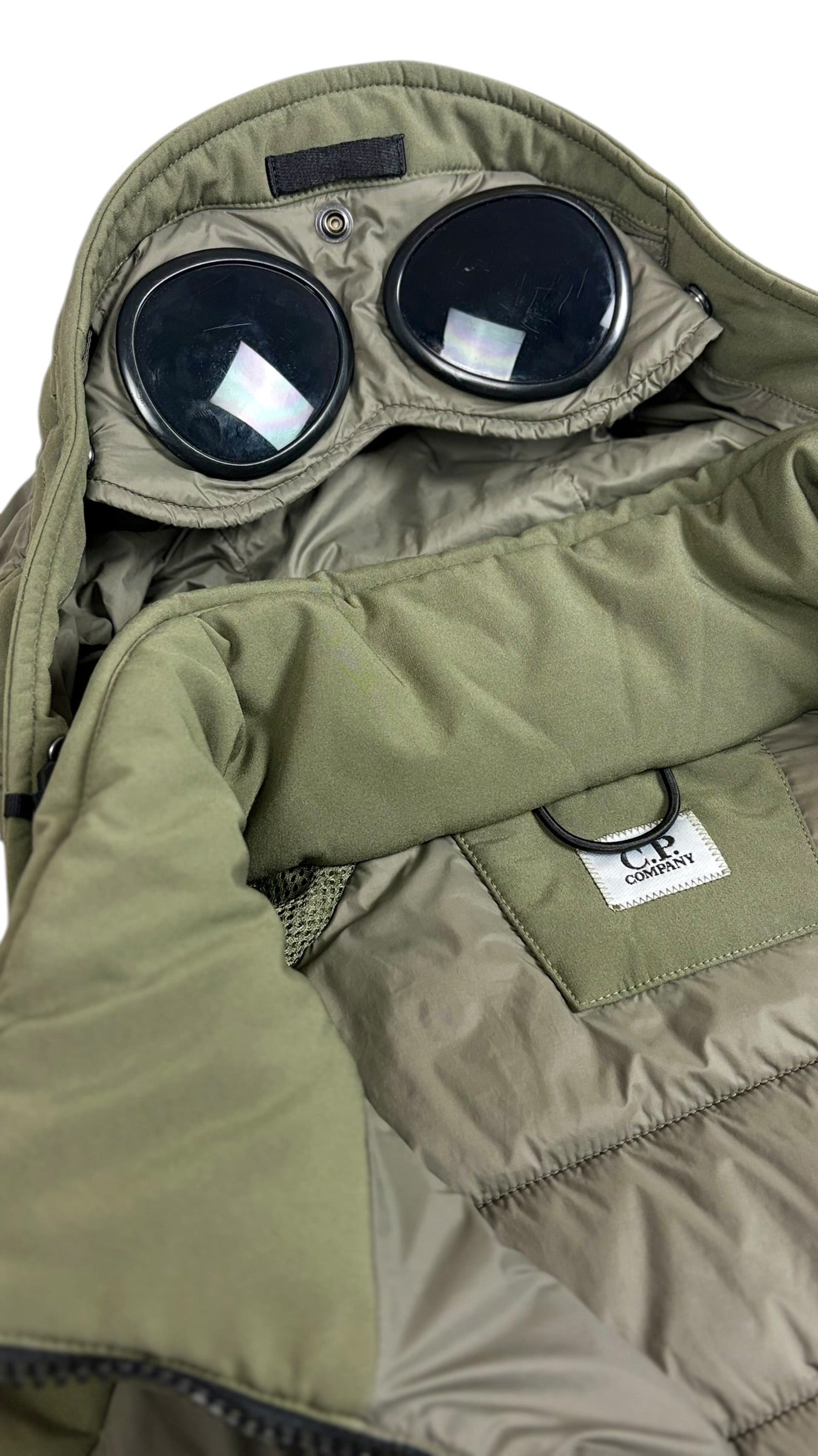 VESTE C.P COMPANY SHELL-R GOGGLE JACKET - KAKI - TAILLE 54