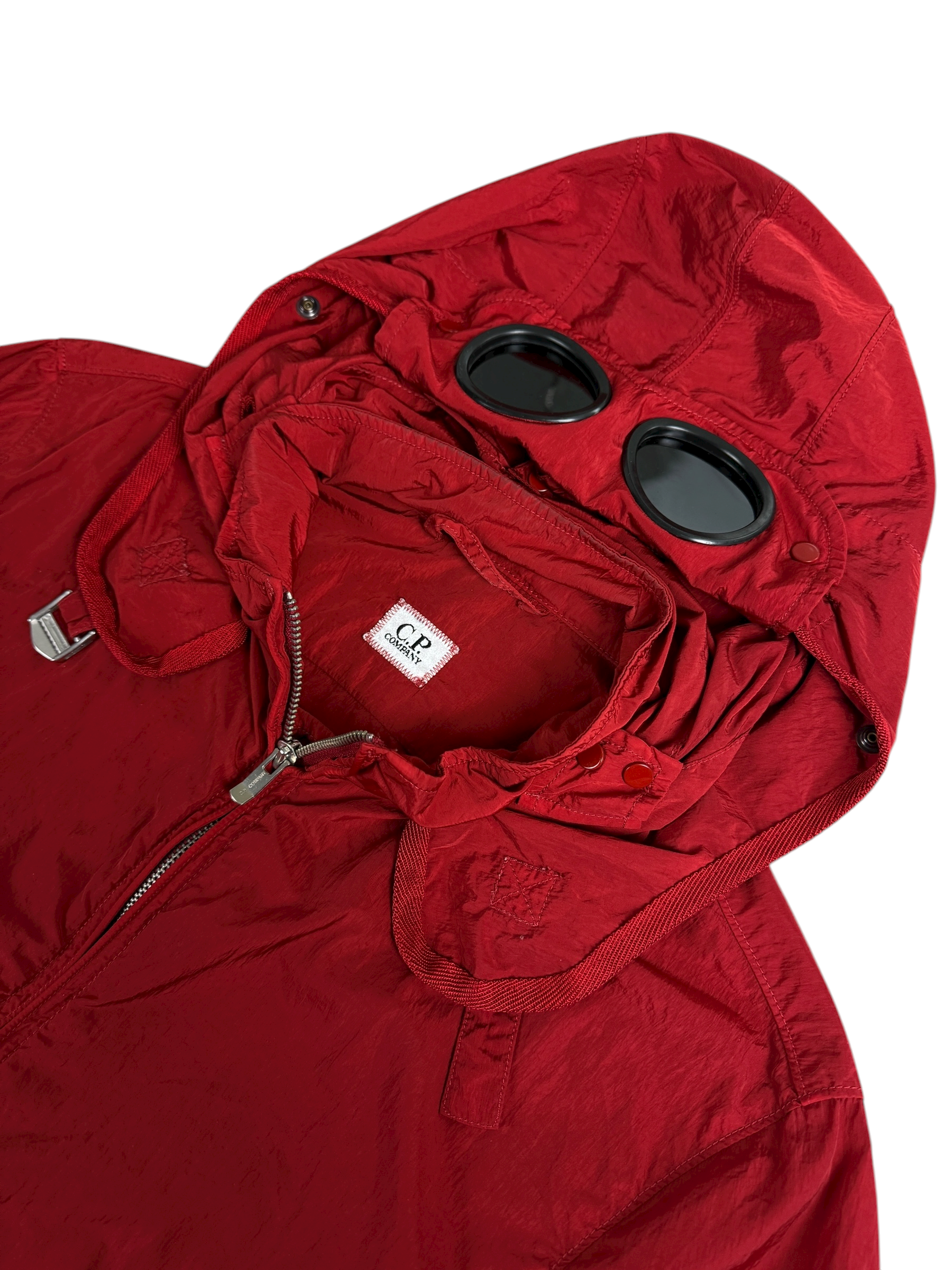 VESTE VINTAGE C.P COMPANY GOGGLE JACKET - ROUGE - TAILLE 50