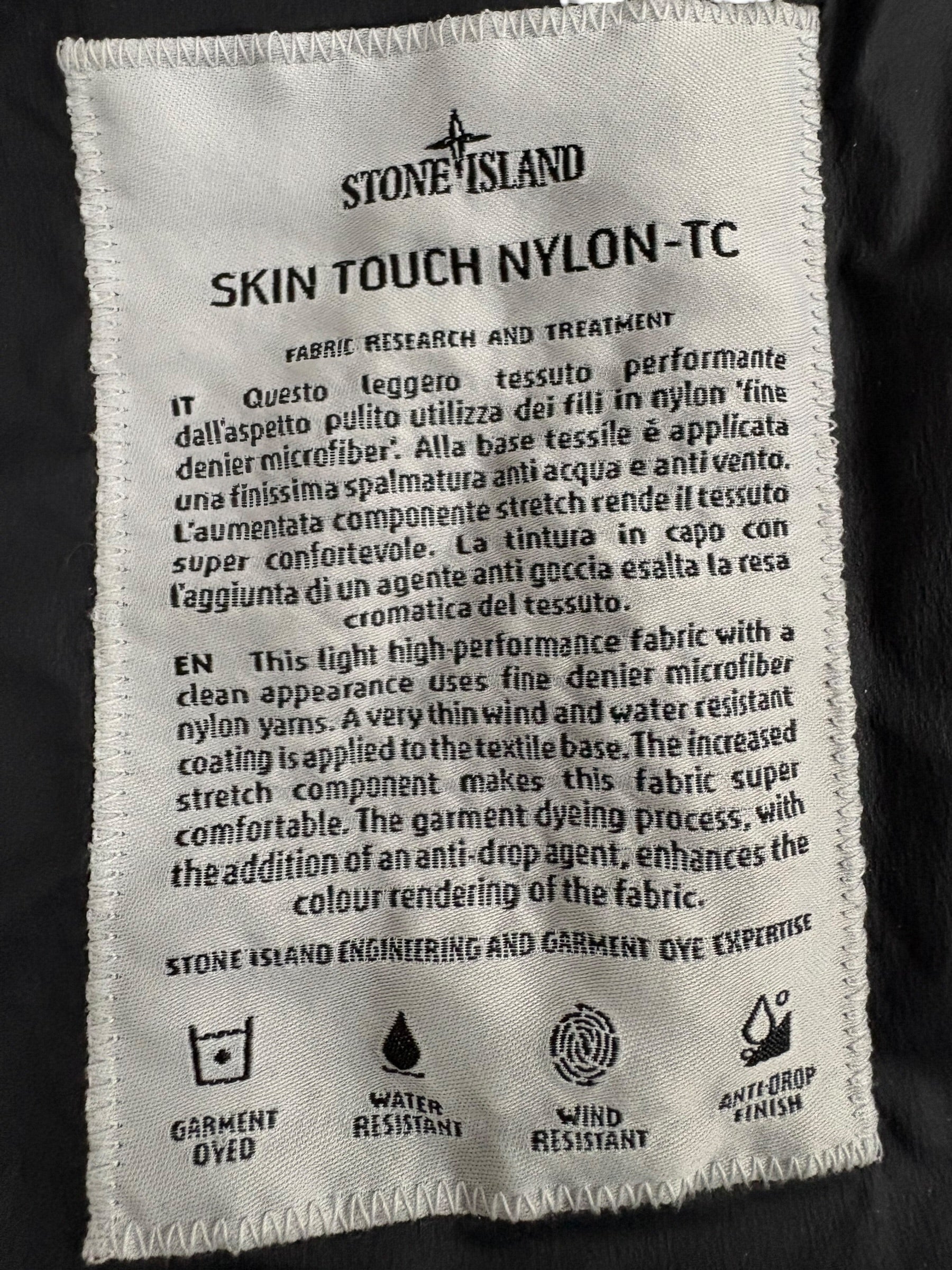 VESTE STONE ISLAND SKIN TOUCH NYLON-TC - MARINE - TAILE S