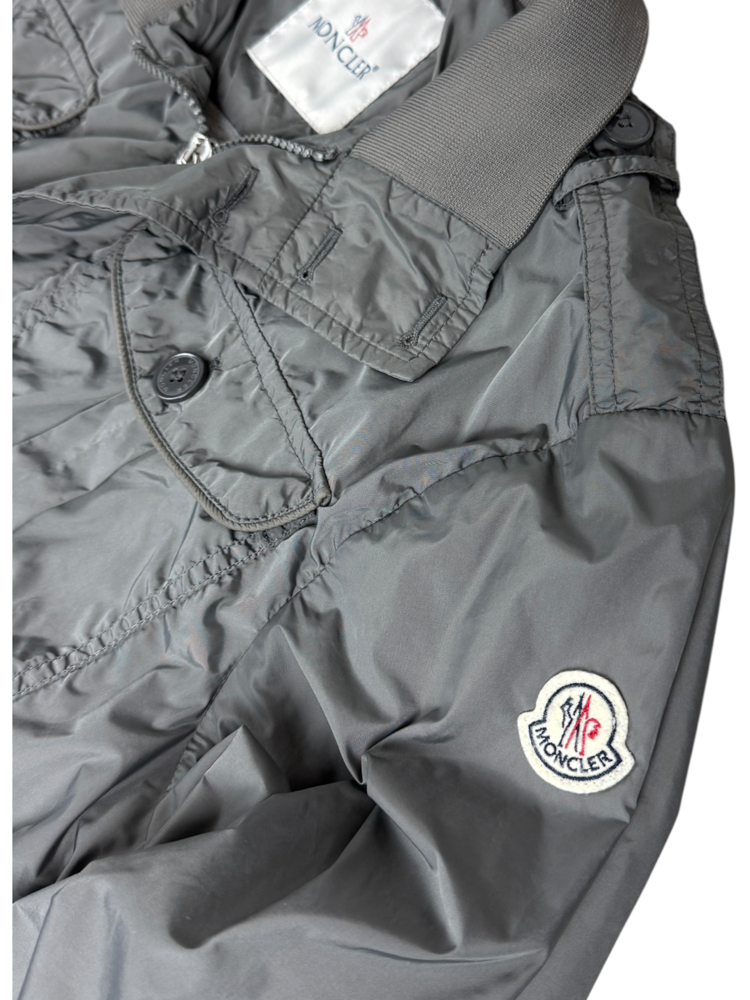 VESTE MONCLER DELONIX - GRIS - TAILLE 4