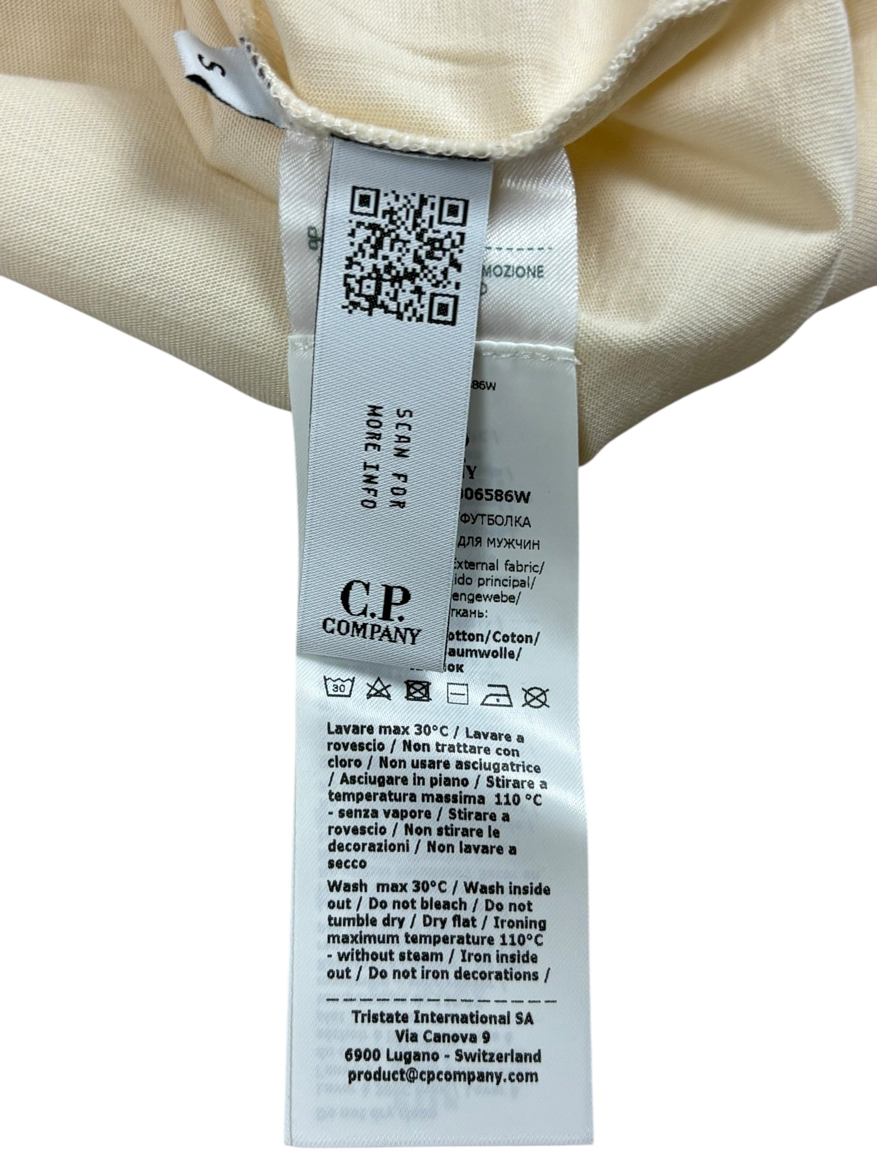 TEE-SHIRT C.P COMPANY - CRÈME - NEUF COLLECTION 2026