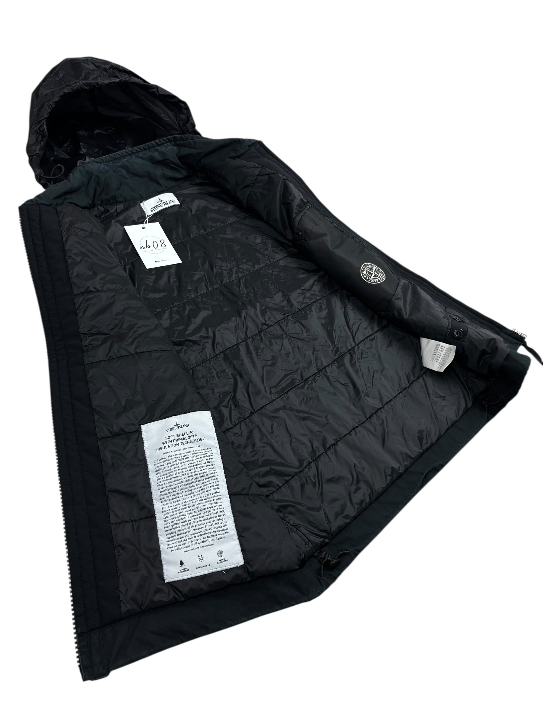 GILET STONE ISLAND SOFT SHELL-R WITH PRIMALOFT - NOIR - TAILLE S