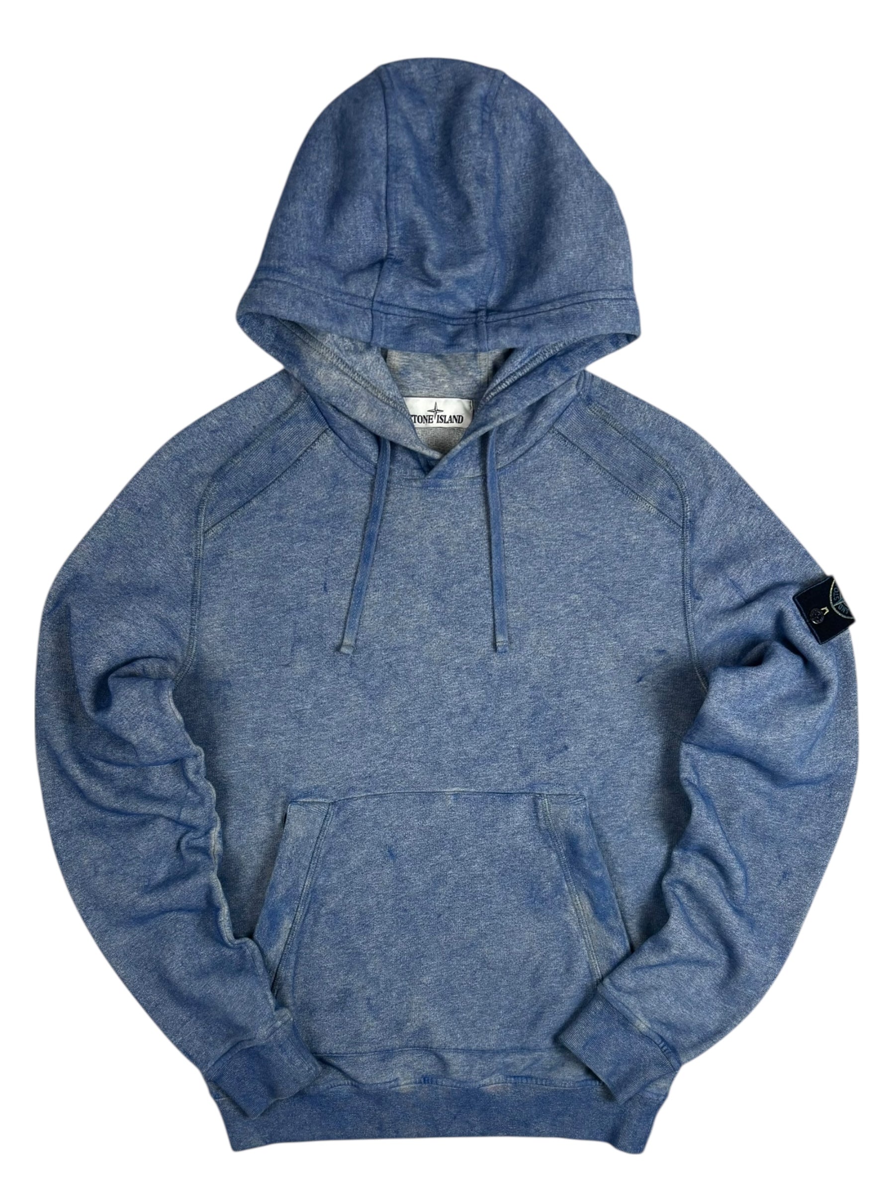 HOODIE STONE ISLAND DUST COLOUR TREATMENT - BLEU - TAILLE S