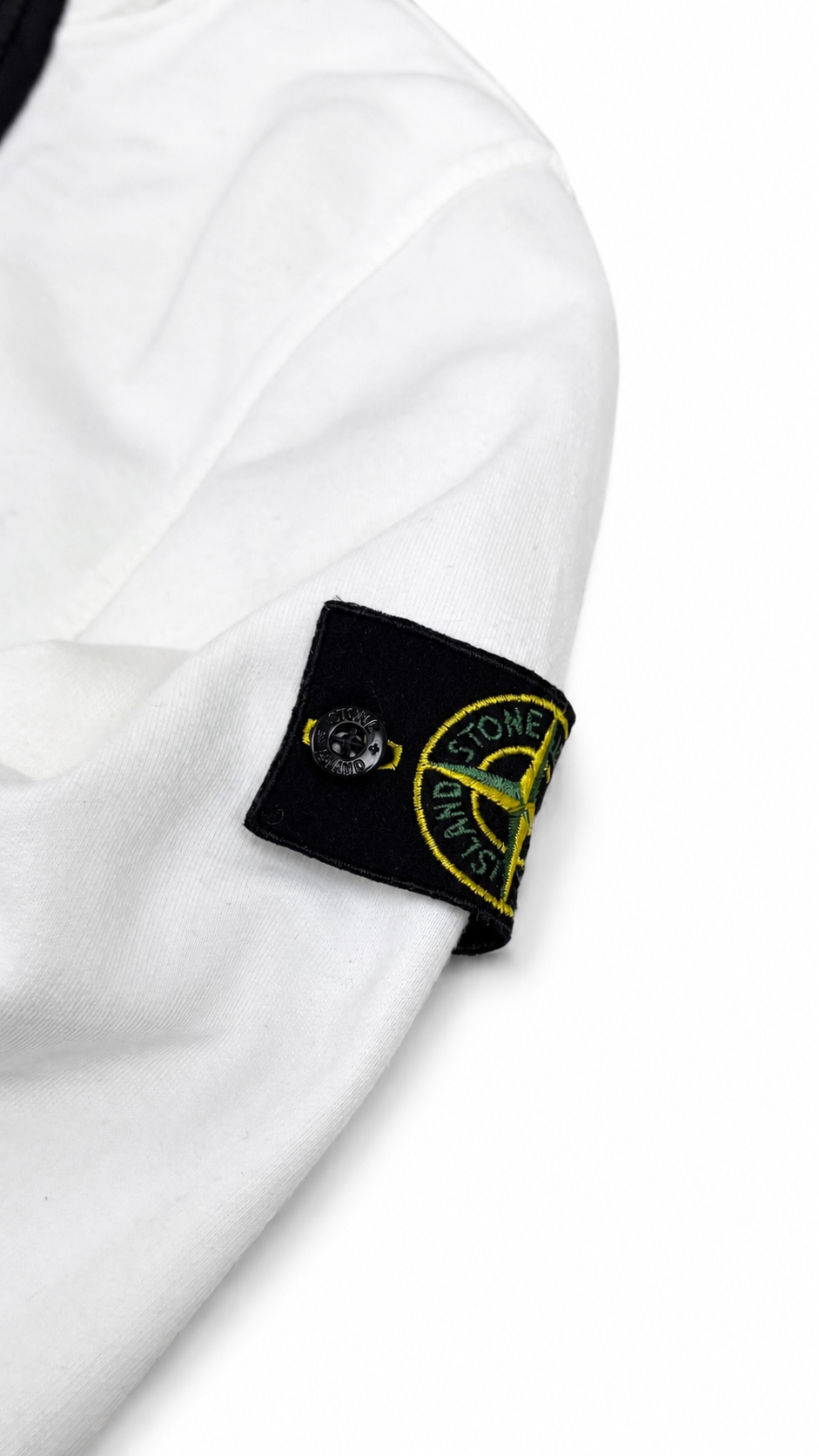 Hoodie Stone Island blanc taille M - vue 3/4