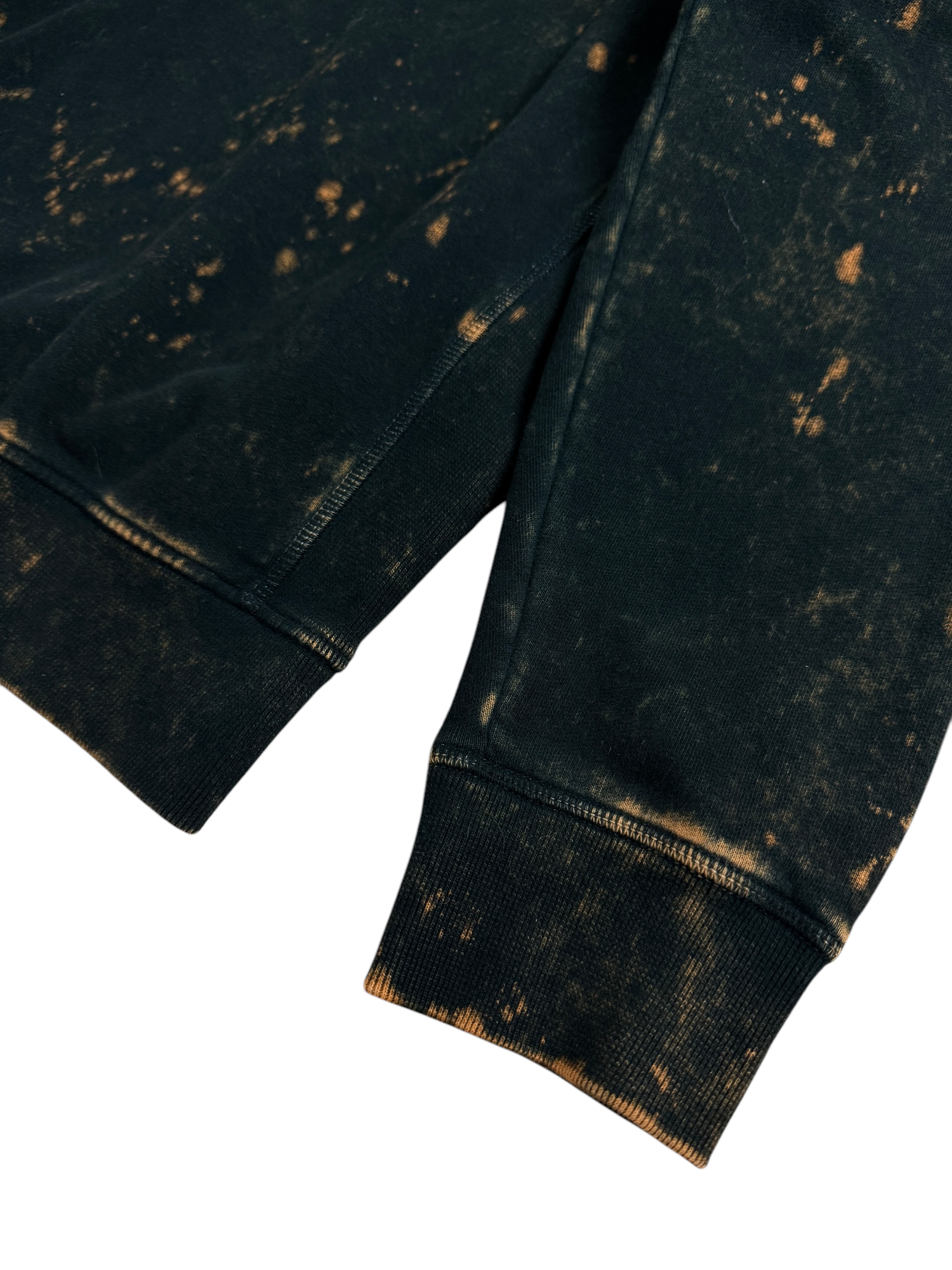 SWEAR-SHIRT STONE ISLAND OFF-DYE OVD TREATMENT NOIR - TAILLE M