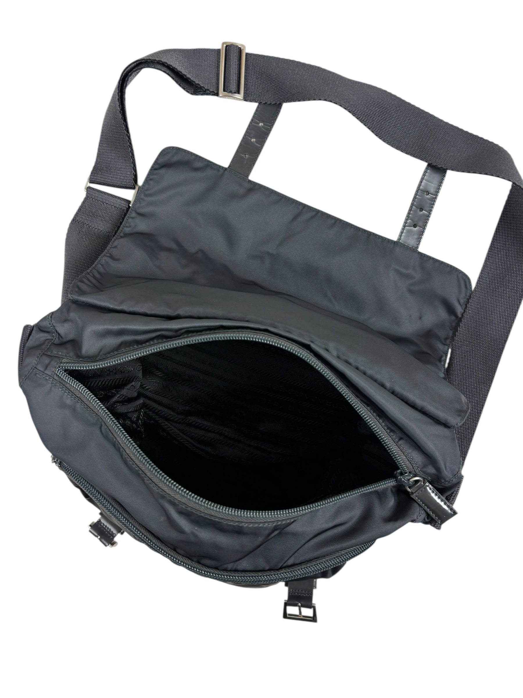 SACOCHE PRADA MESSENGER NYLON - GRIS - TAILLE UNI