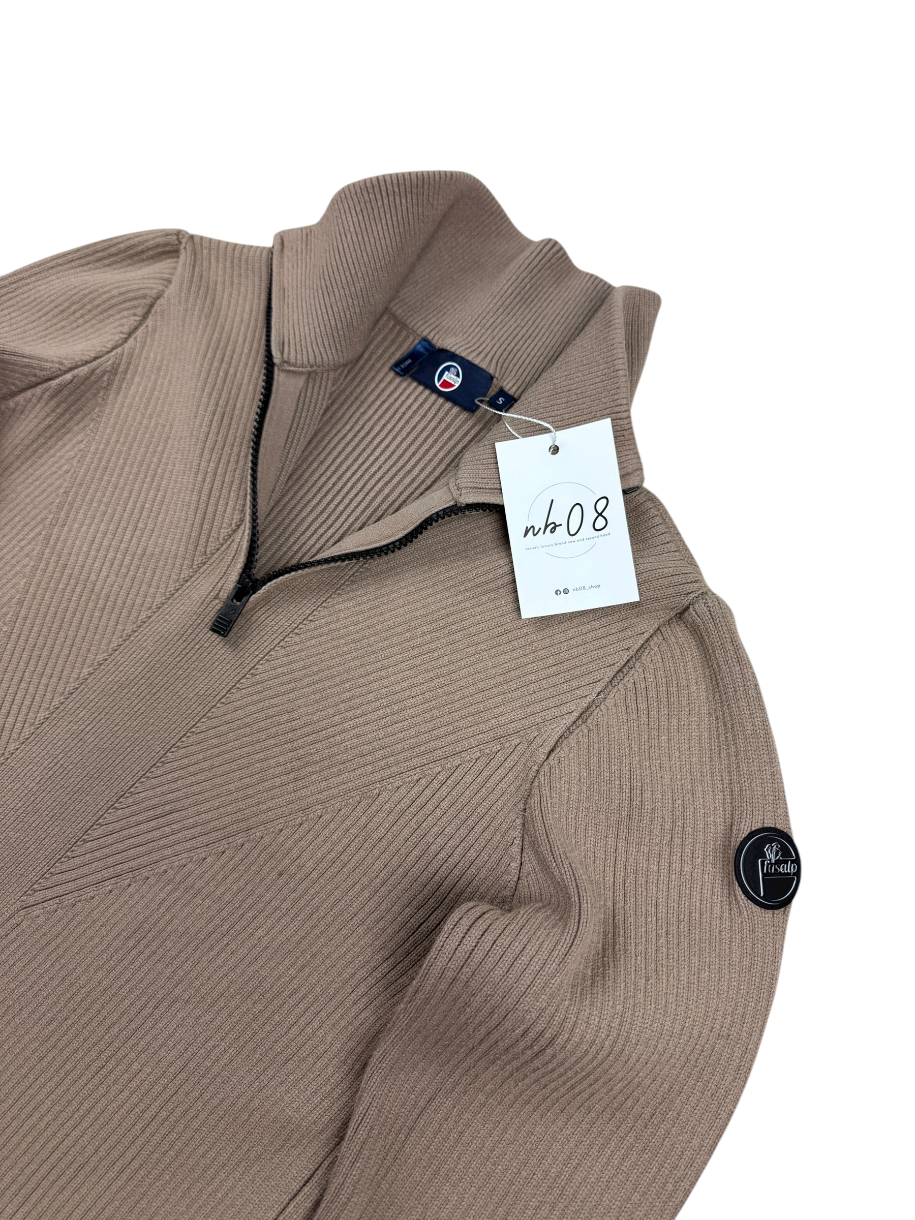 PULL ZIPPÉ FUSALP - MARRON - TAILLE S