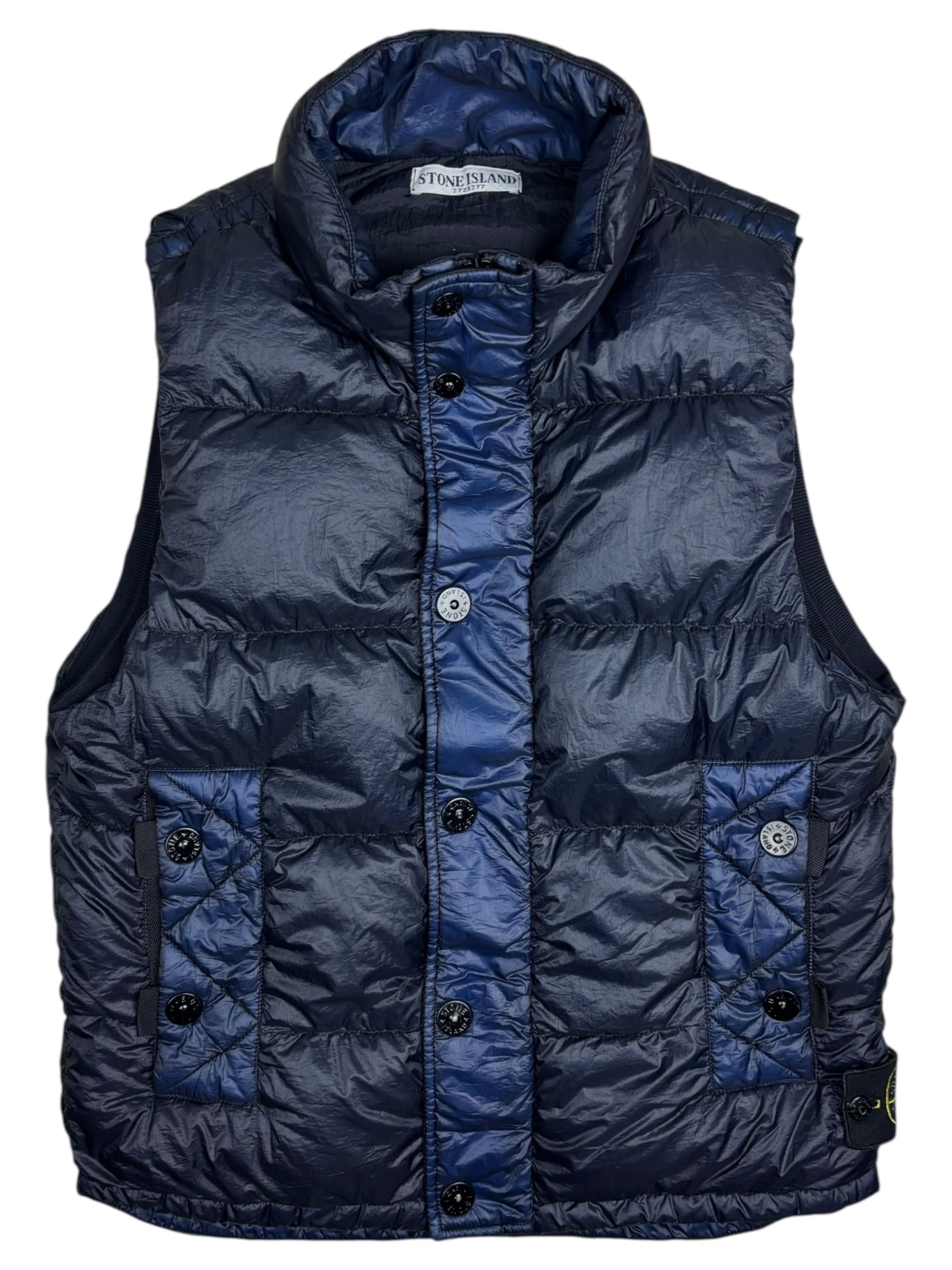 GILET STONE ISLAND GARMENT DYED DOWN JACKET - MARINE - TAILLE S