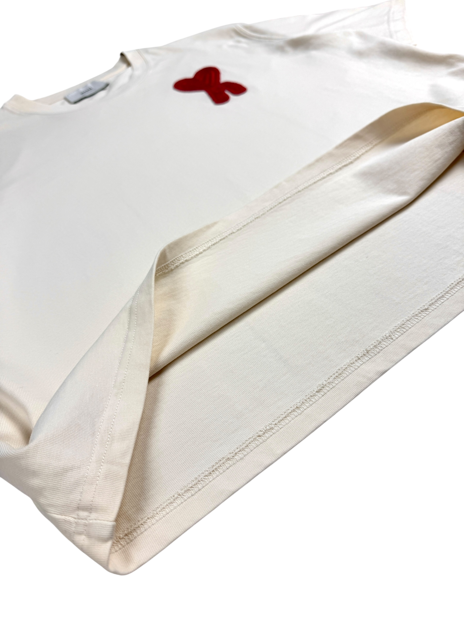 TEE-SHIRT AMI PARIS CŒUR ROUGE - CRÈME - NEUF
