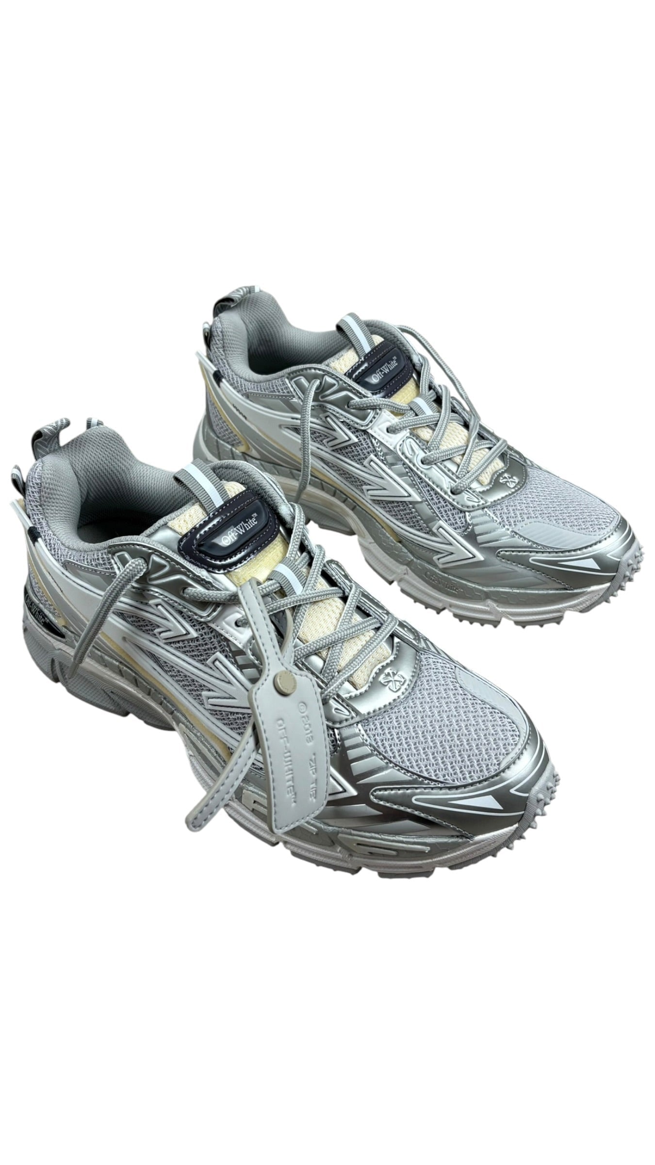 Sneakers Off-White Be Right Back gris argent neuf - vue 3/4