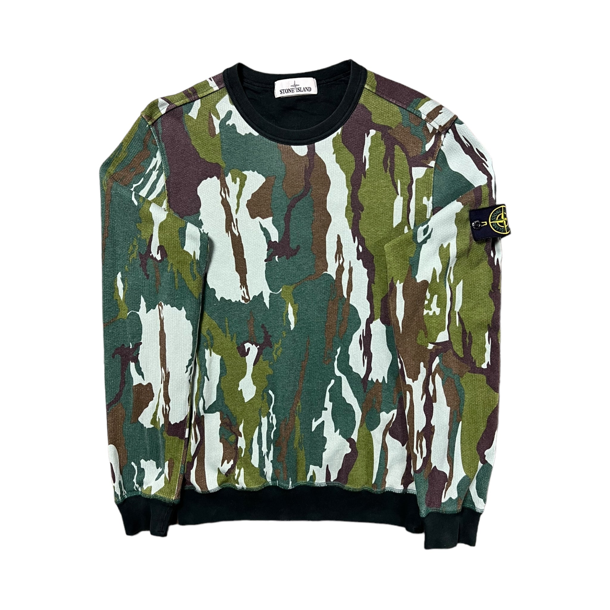 PULL COL ROND STONE ISLAND MILITAIRE - NB08