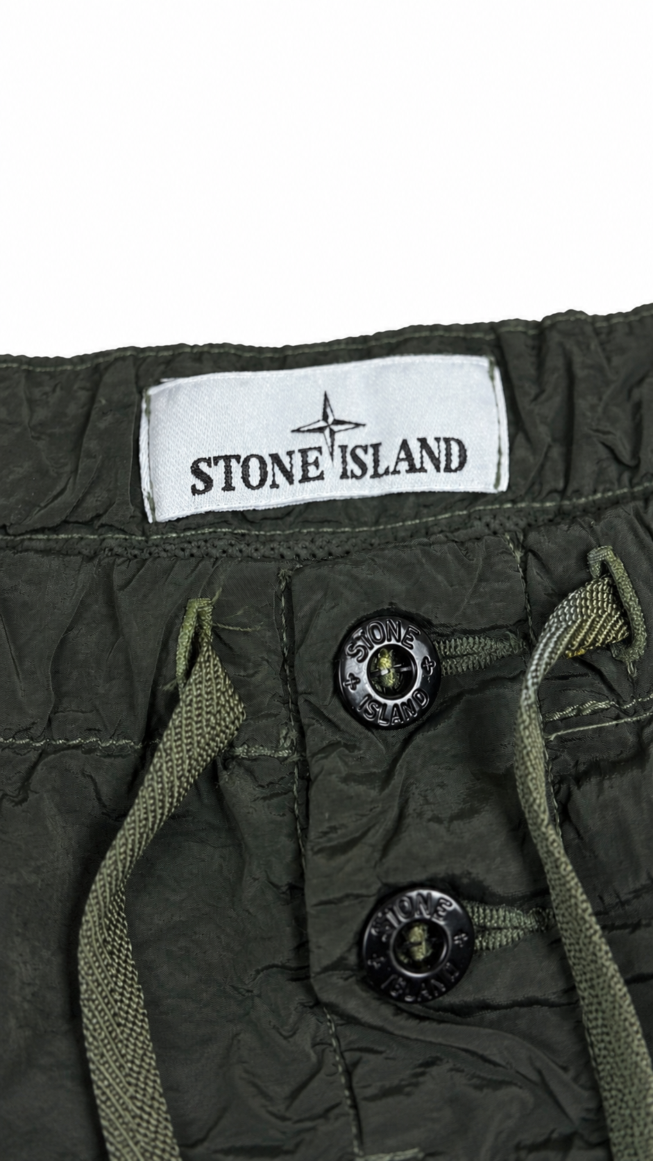 Short de bain Stone Island Nylon Metal kaki taille S - vue 4/5