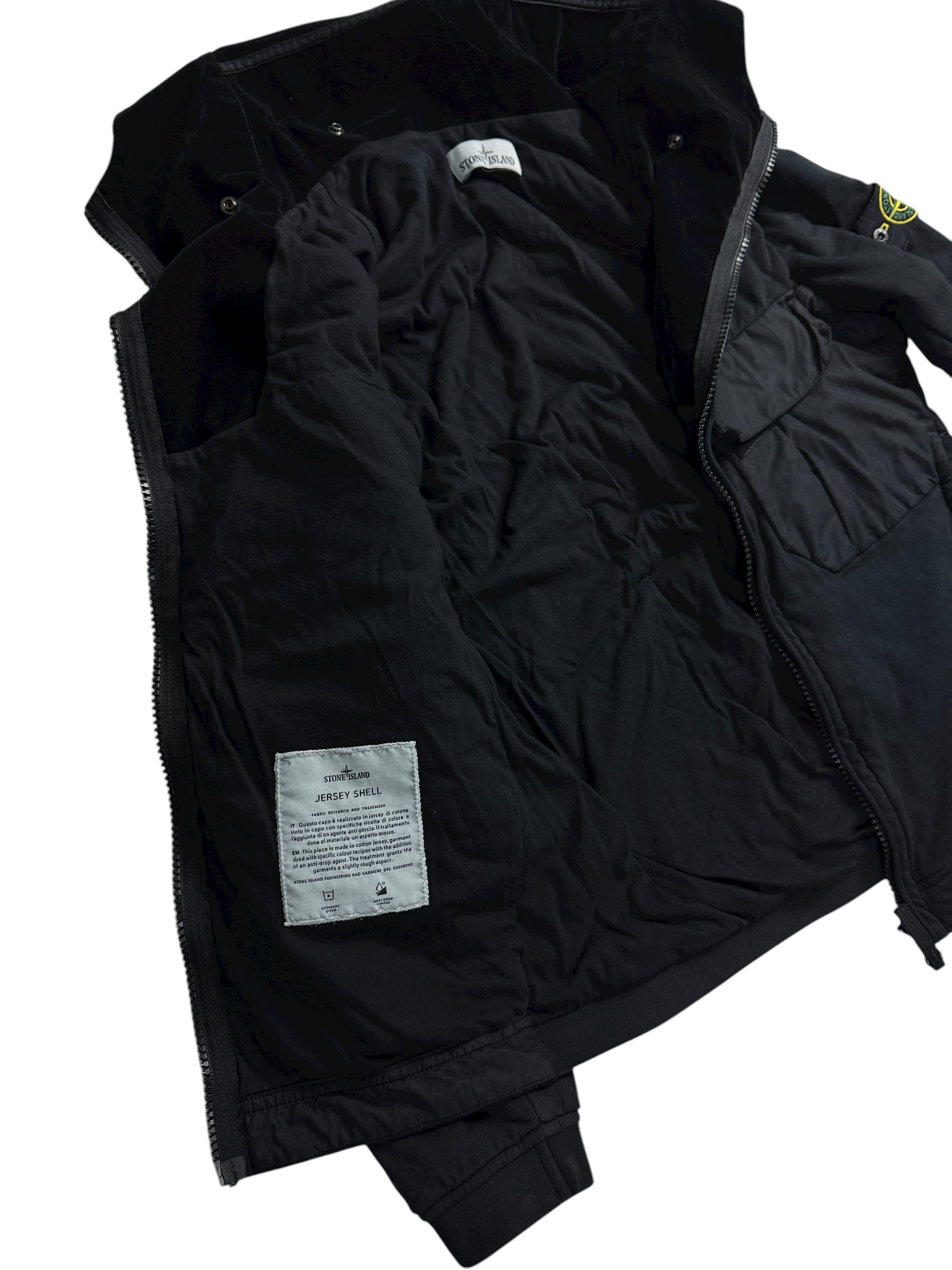 VESTE STONE ISLAND JERSEY SHELL - NOIR- TAILLE S