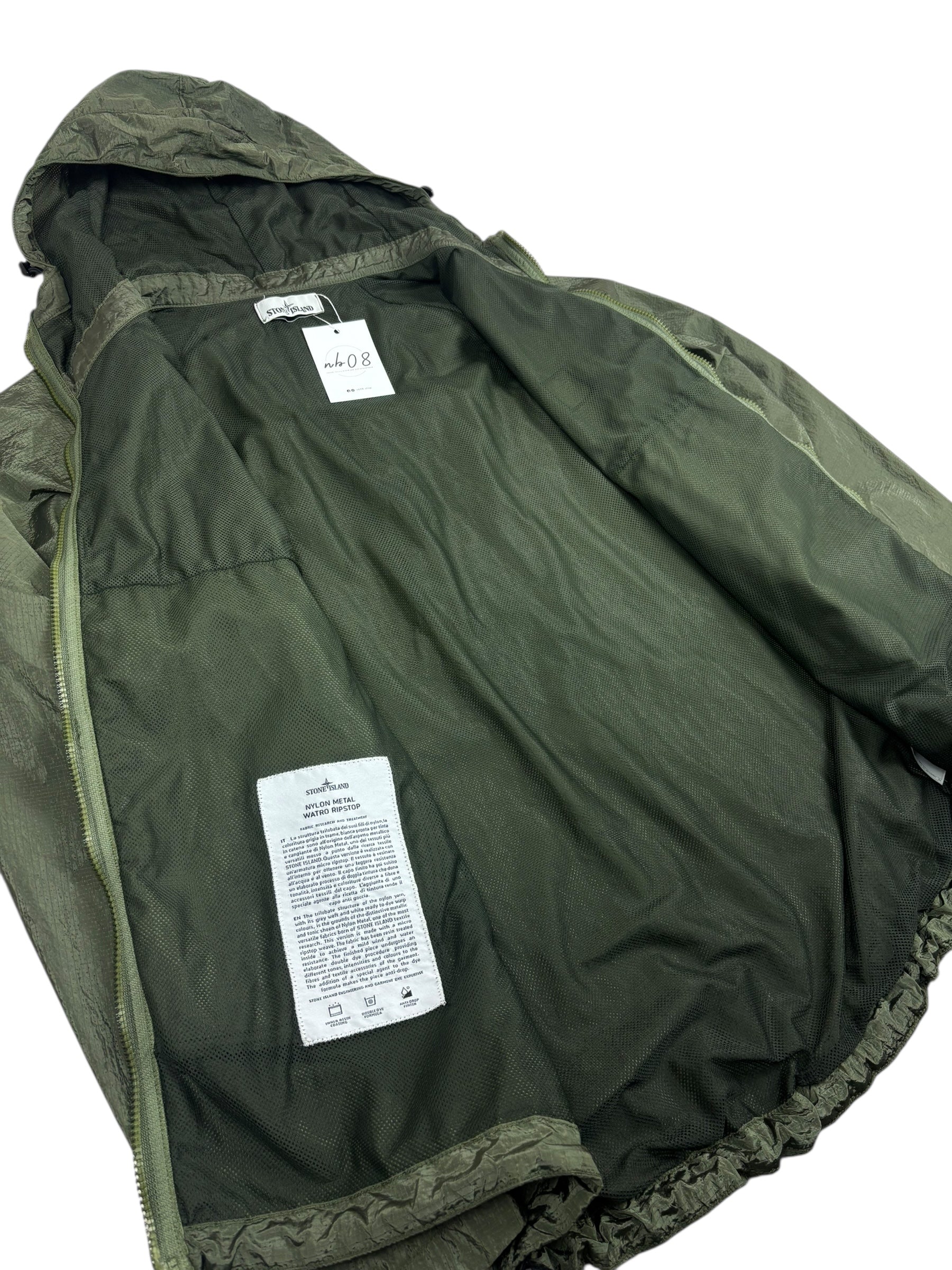 VESTE STONE ISLAND NYLON MÉTAL WATRO RIPSTOP - KAKI - TAILLE L