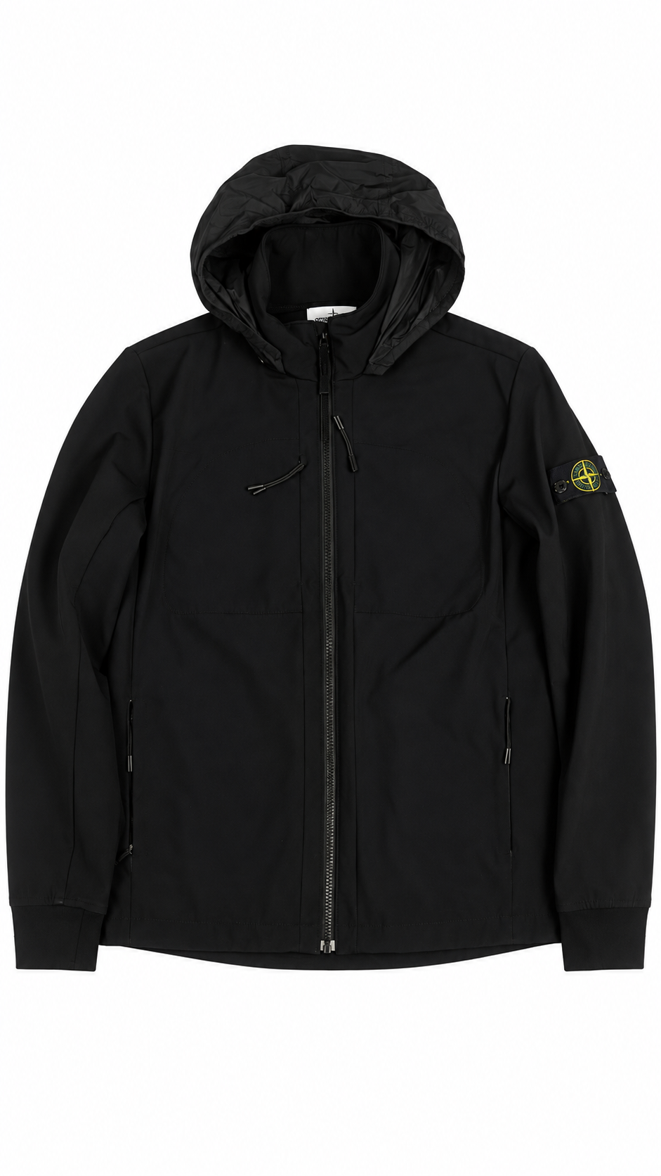 Veste à Capuche Stone Island Junior Soft Shell, Noir, Taille 14 ans — photographie principale