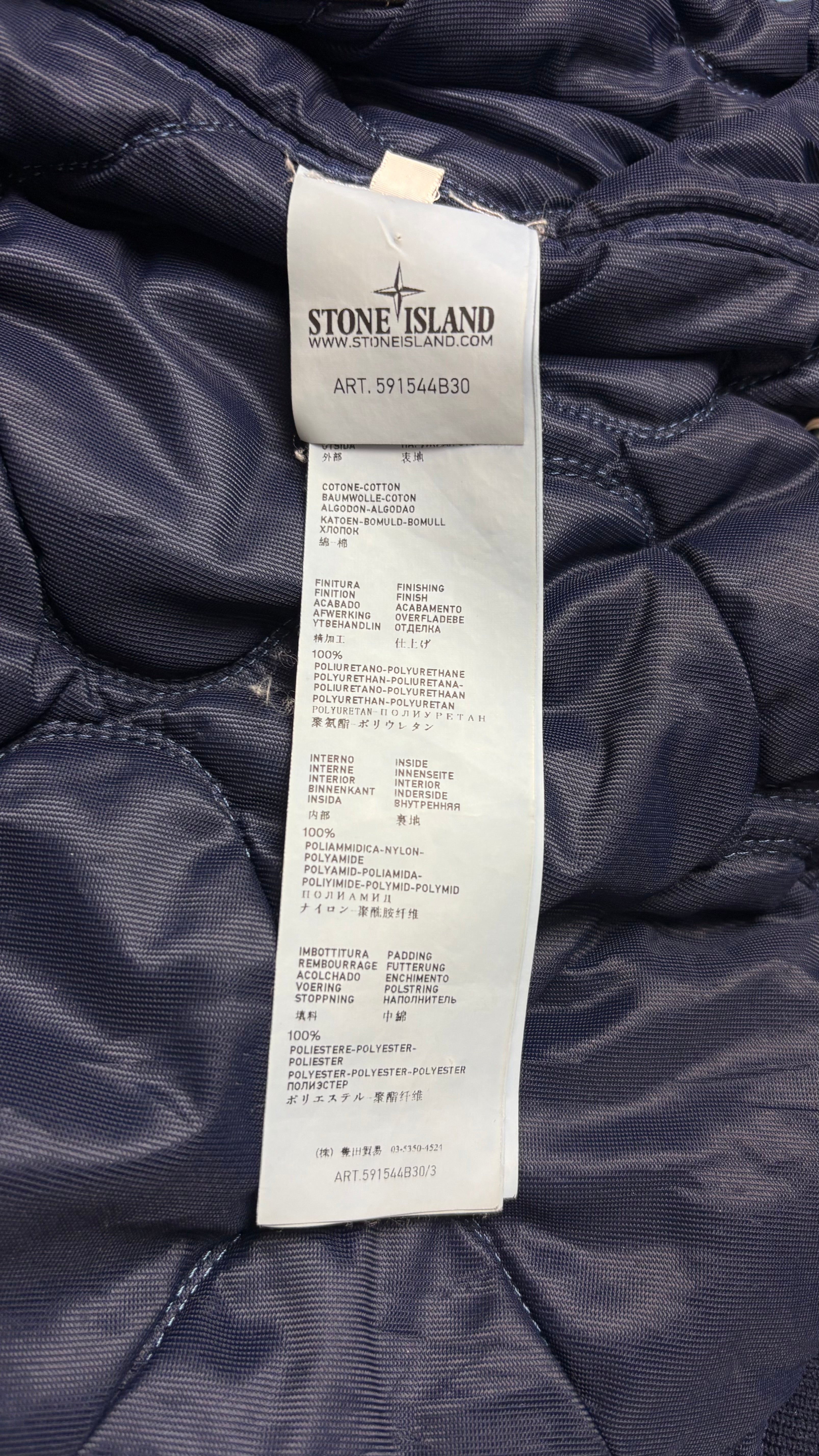 Veste Stone Island Mussola Gommata bleu taille S - vue 5/5