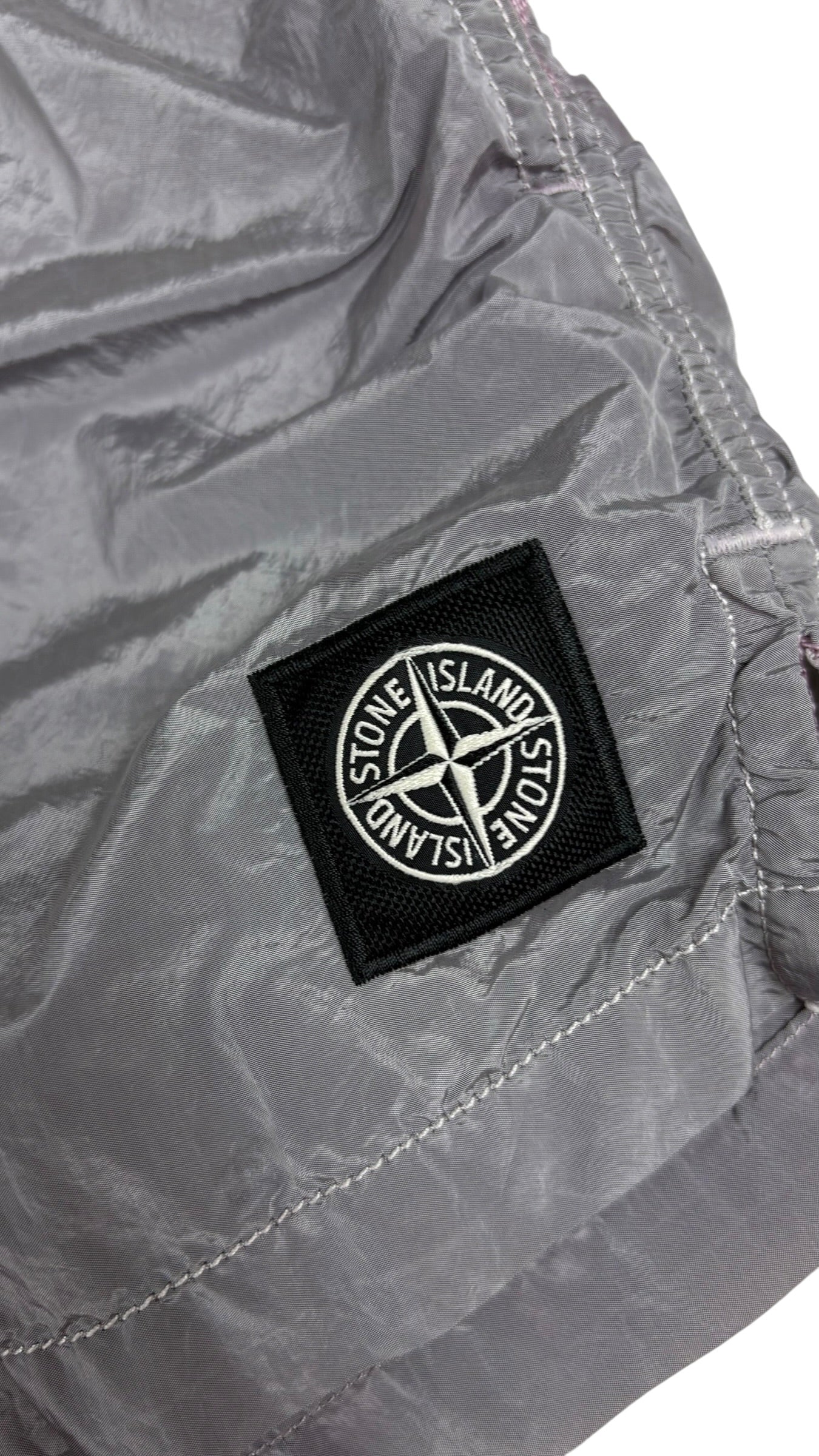 Short de bain Stone Island Nylon Metal mauve - badge boussole