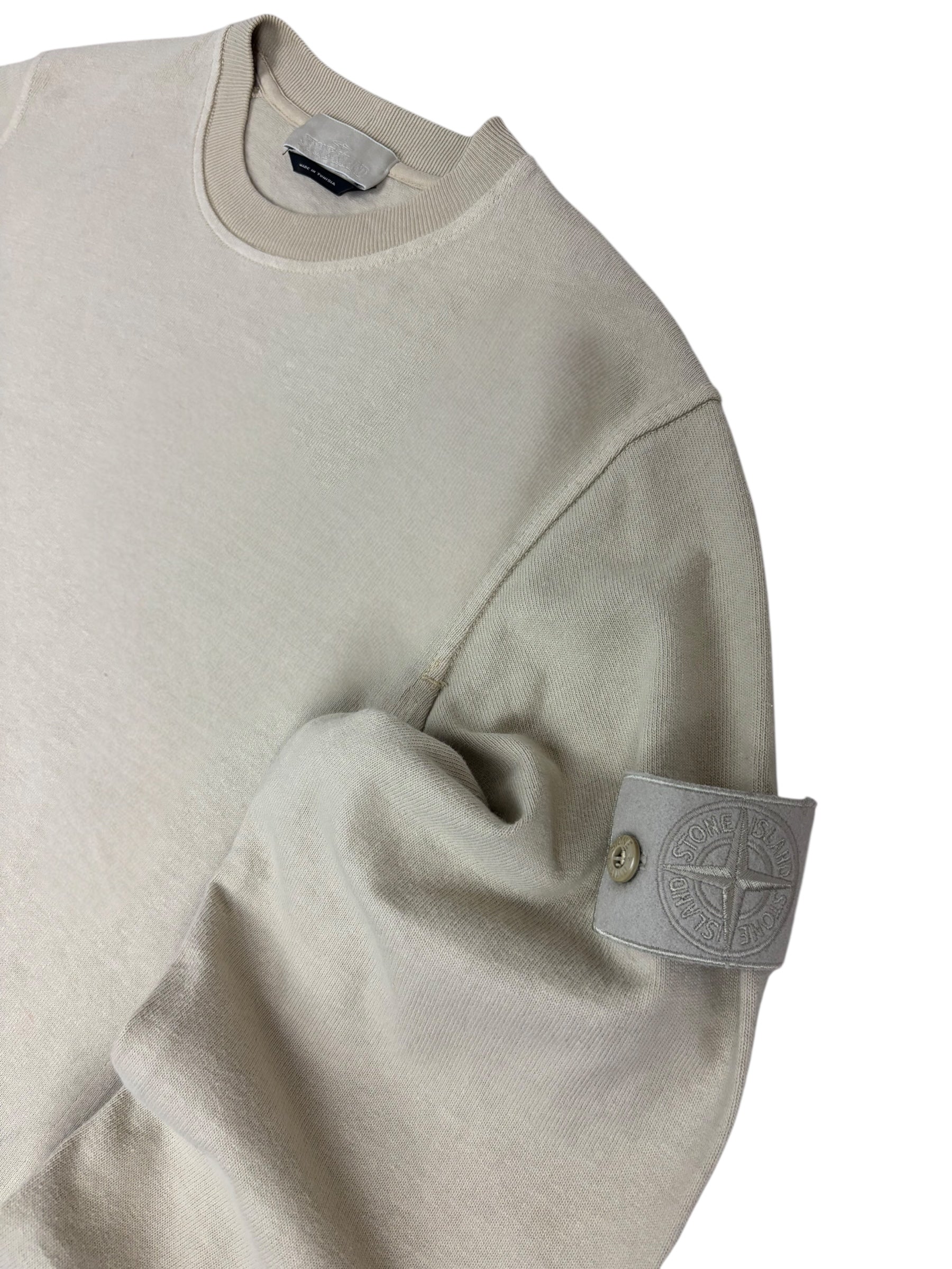 CREWNECK STONE ISLAND GHOST - CRÈME - TAILLE M