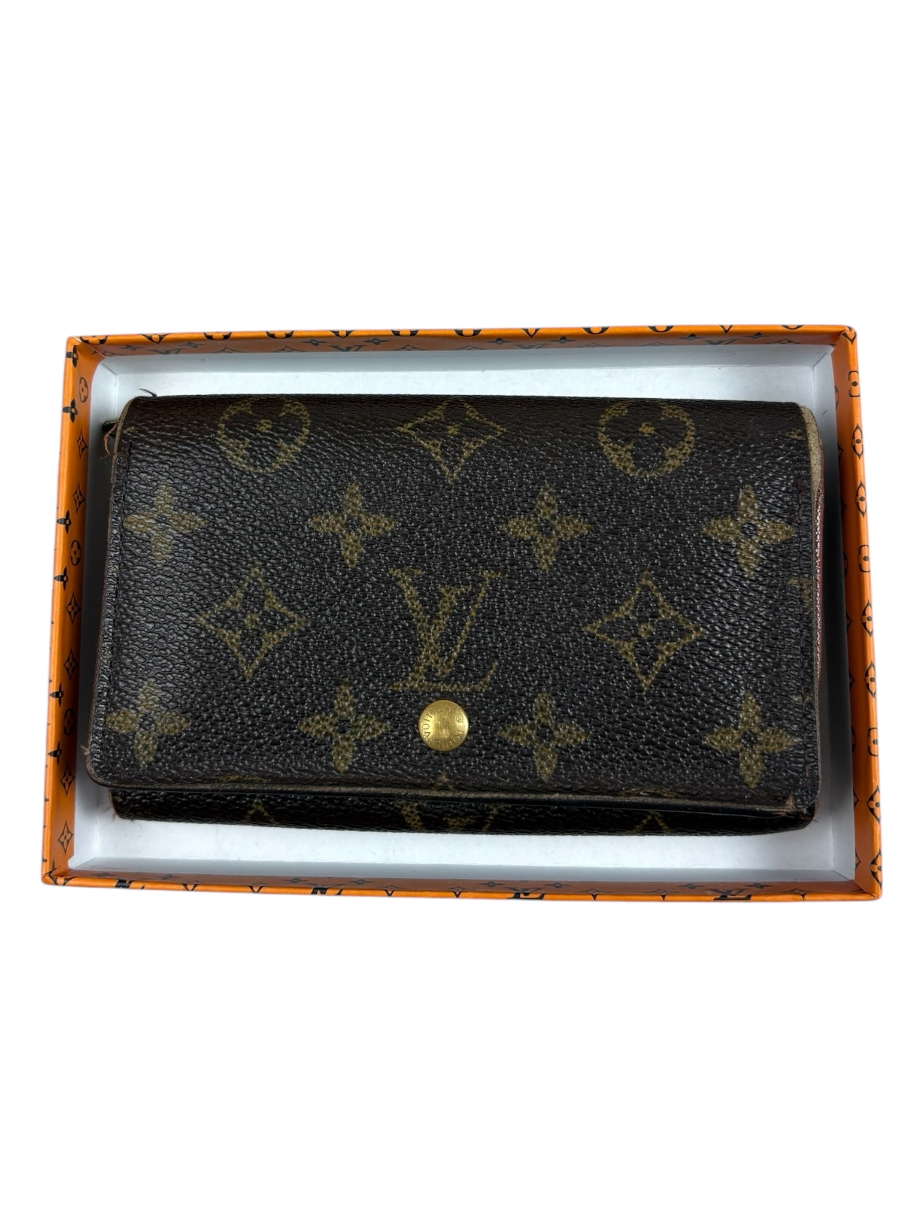 PORTE MONNAIE LOUIS VUITTON TOILE MONOGRAM - MARRON - TAILLE MM